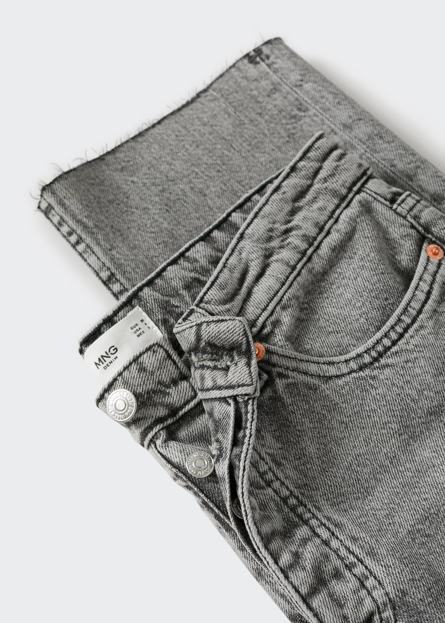 Jeans rectos tiro alto crop - Detalle del artículo 8