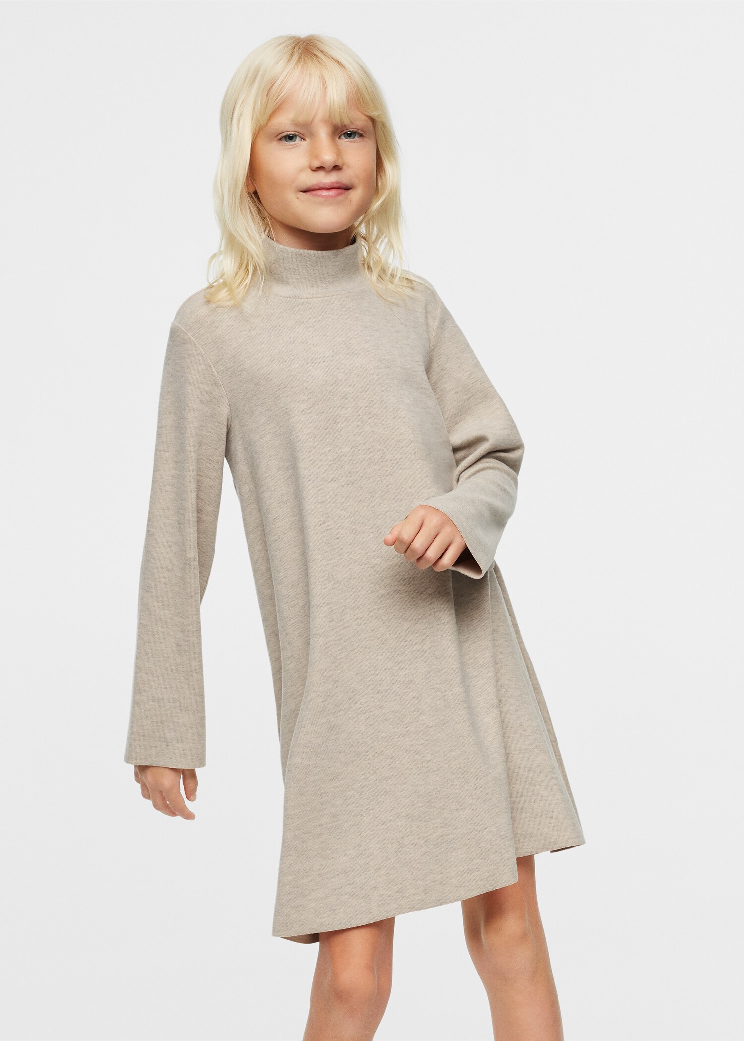 Knitted Perkins neck dress - Medium plane