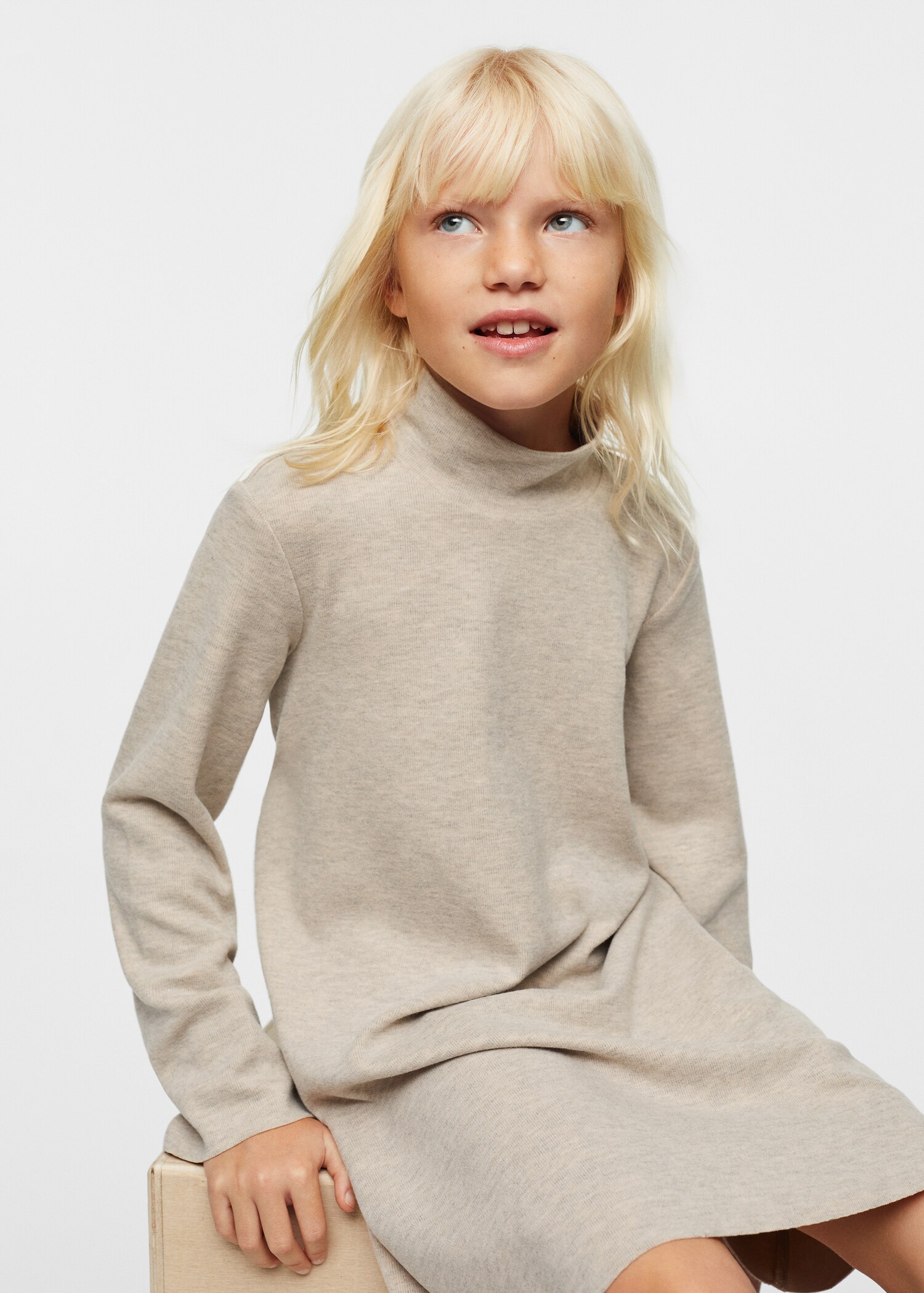 Knitted Perkins neck dress - Details of the article 2