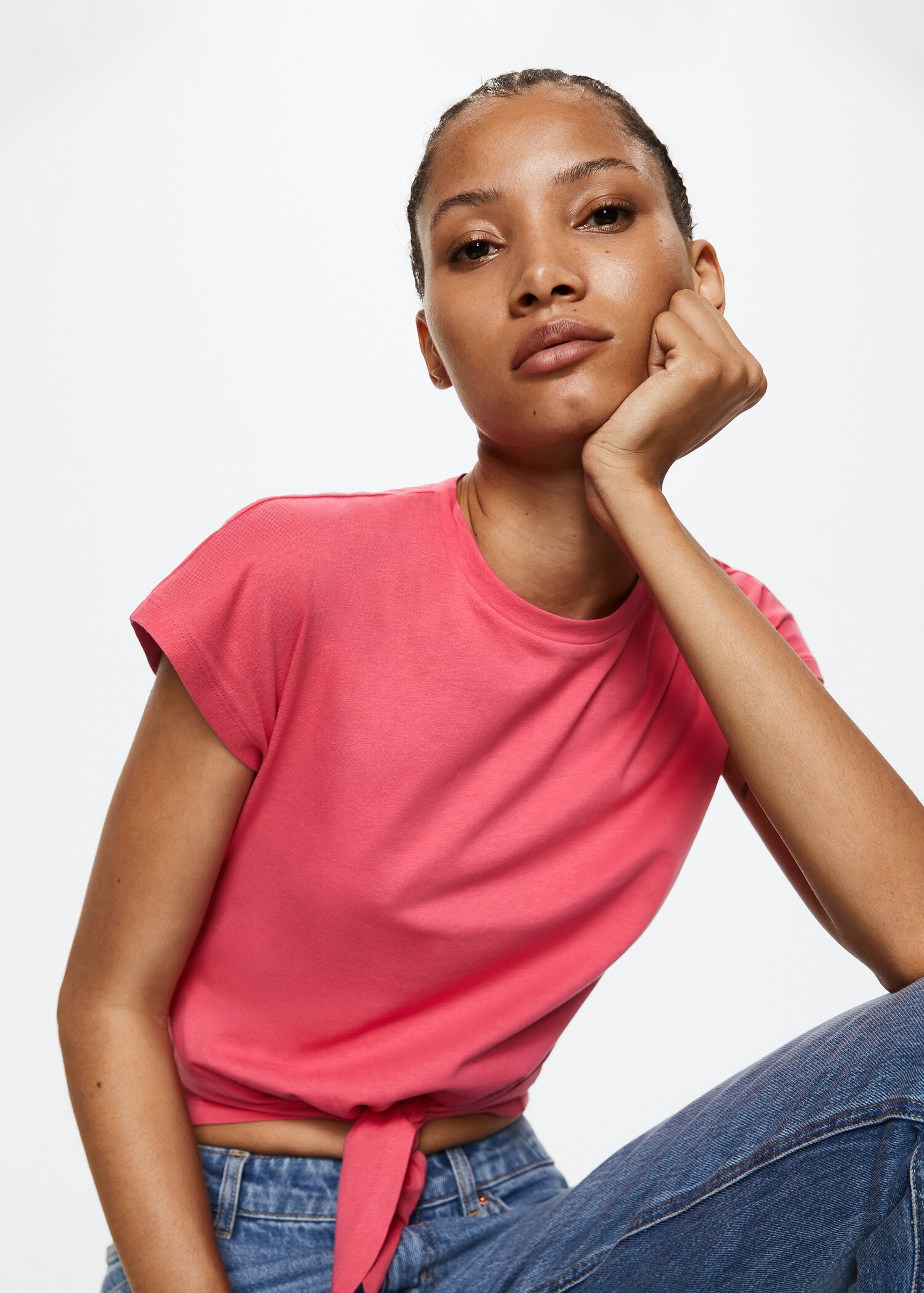 Knot cotton t-shirt - Details of the article 1