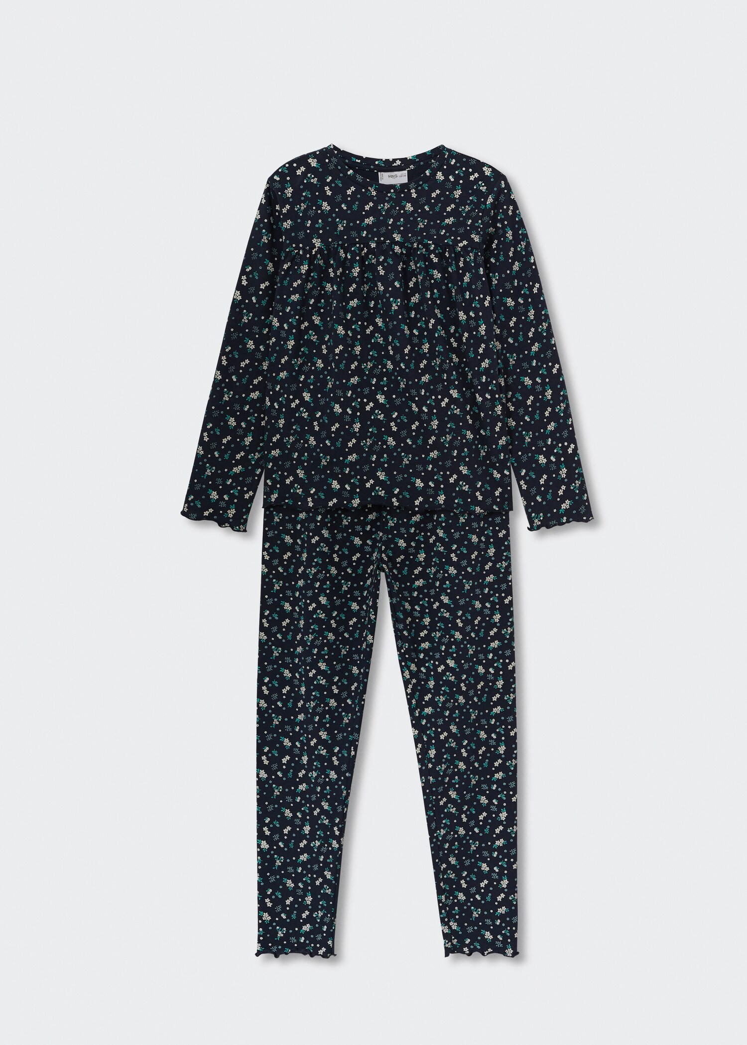 Baumwoll-Pyjama mit Blumenmuster - Artikel ohne Model