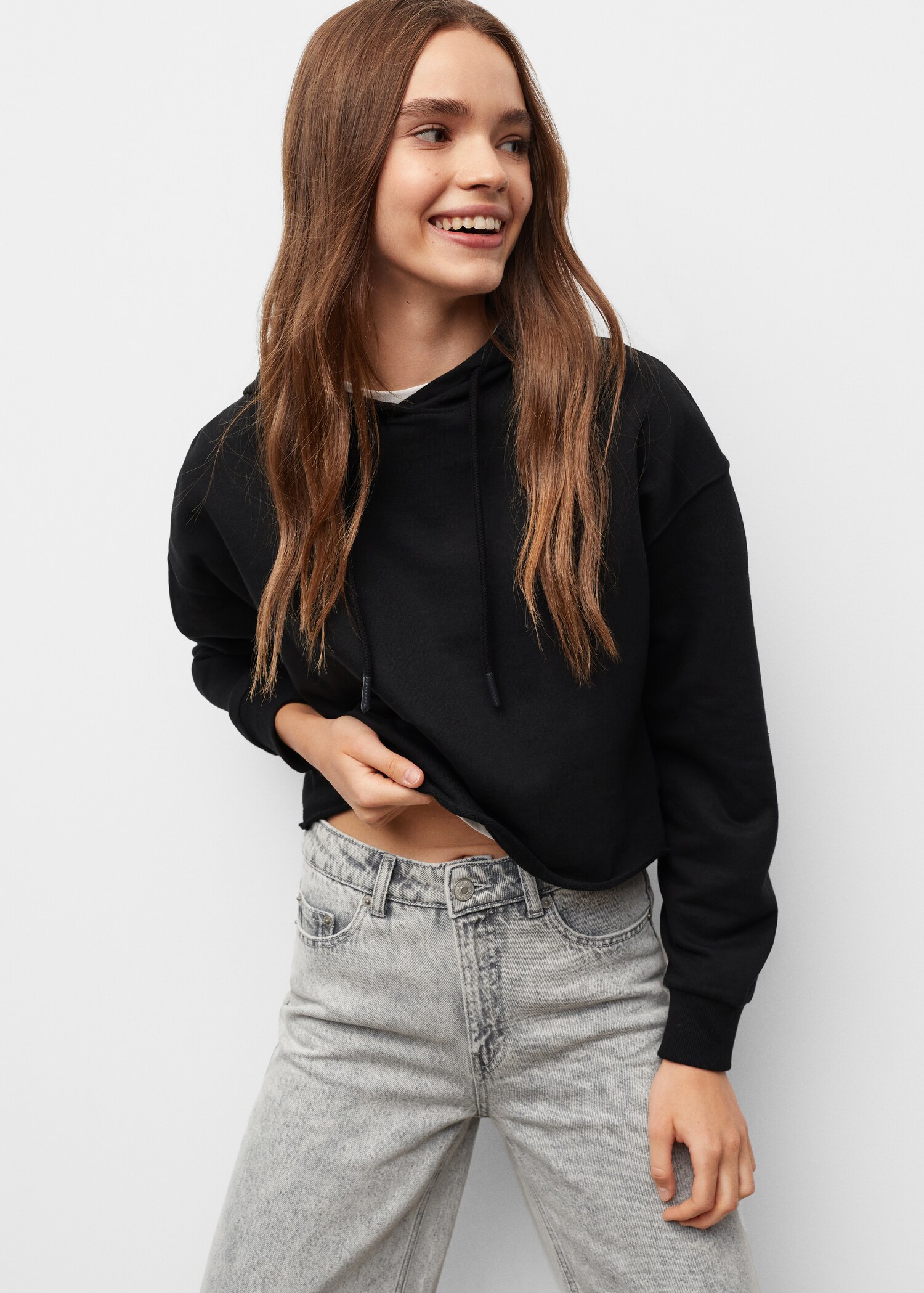 Cropped sweatshirt hoodie - Medium plane