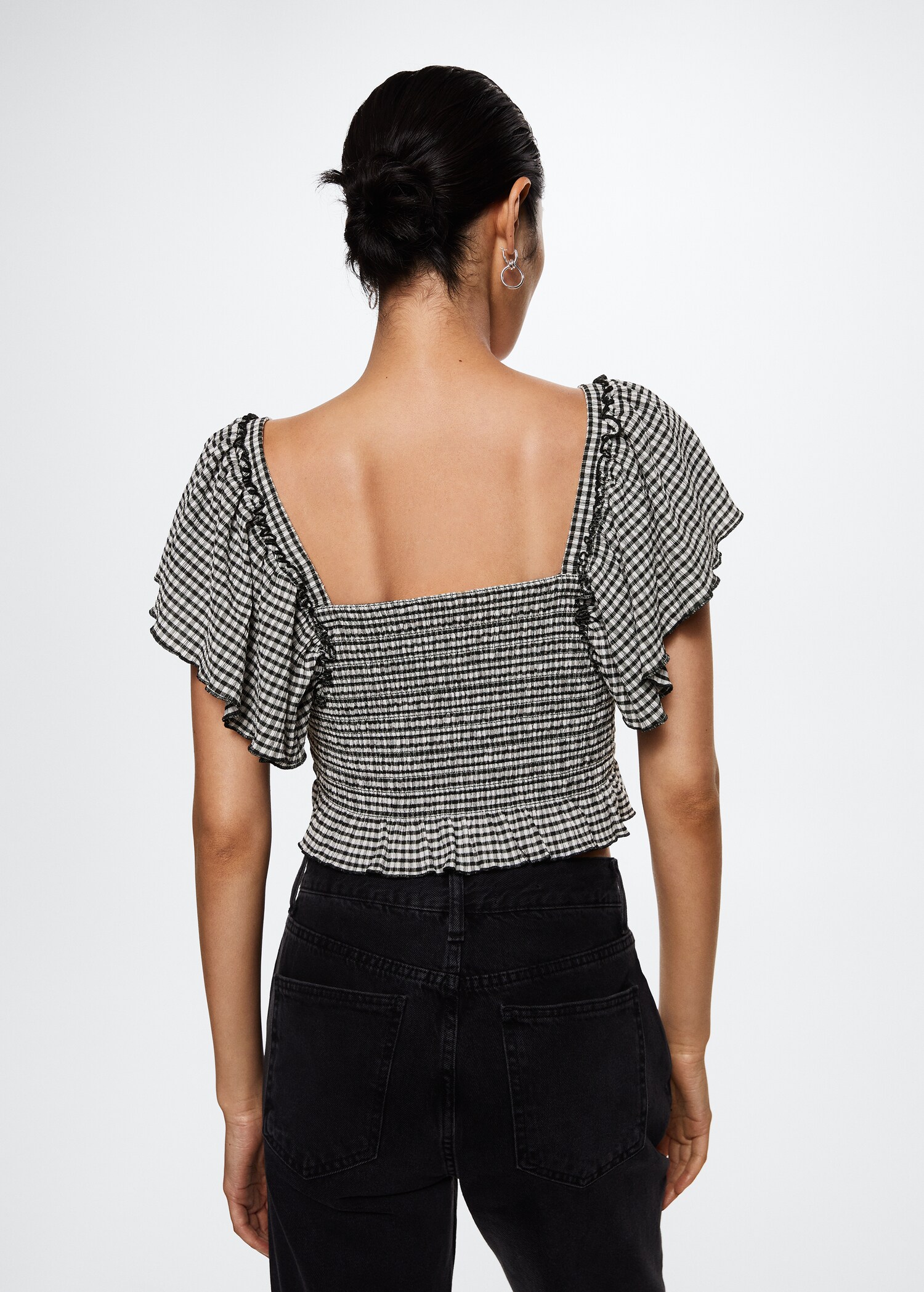 Top met gingham ruit - Achterkant van het artikel