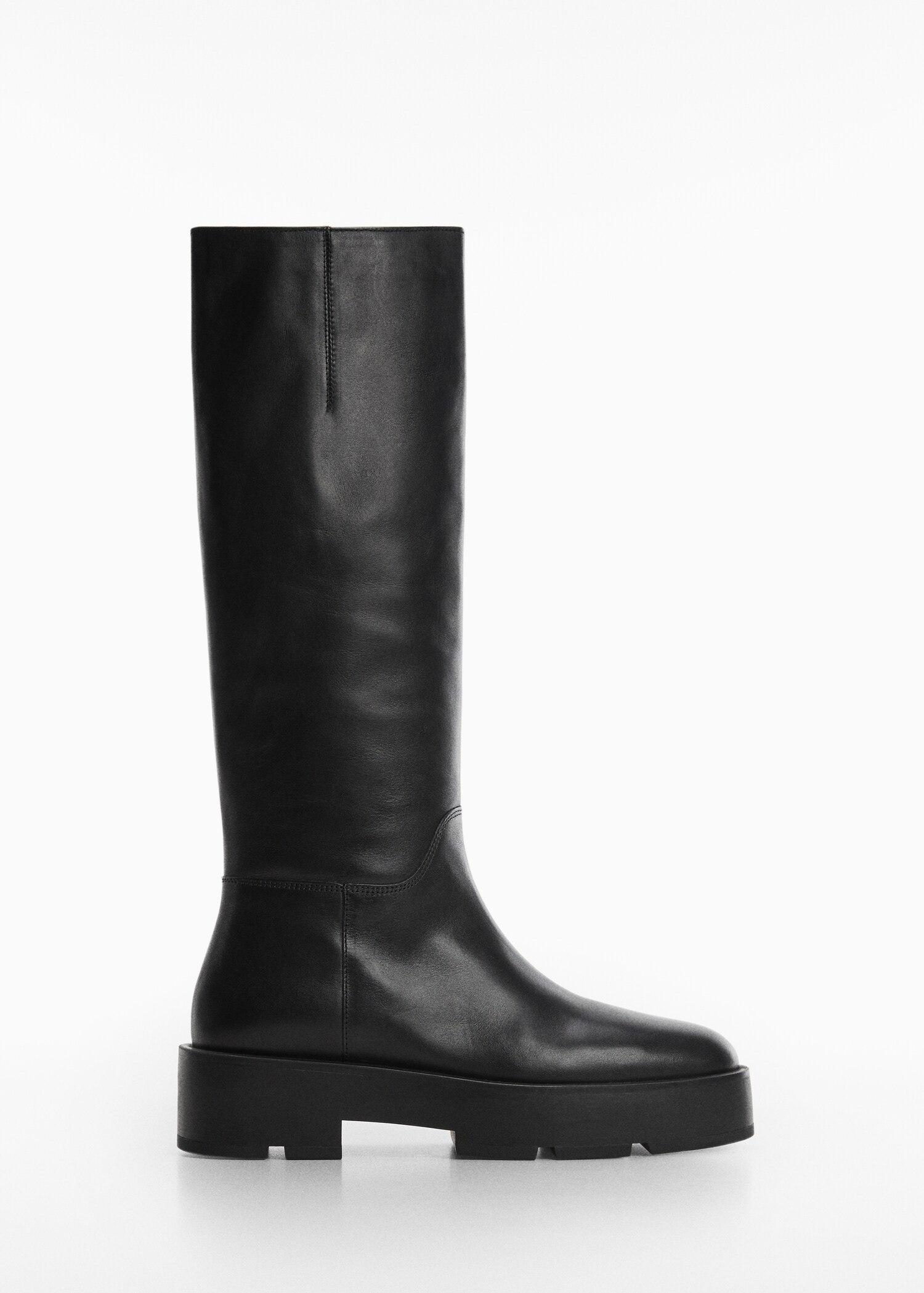 High leather platform boots - Article without model