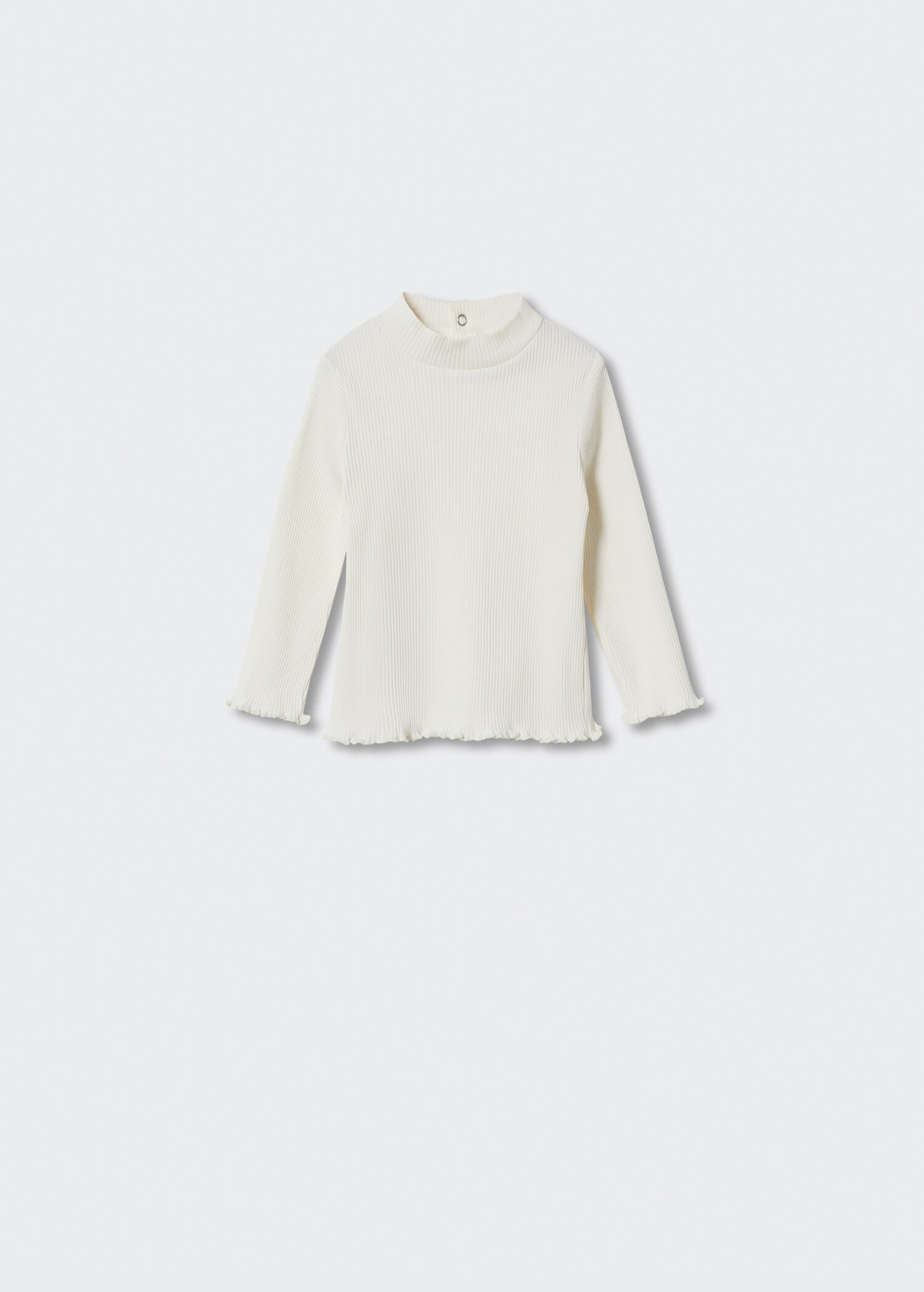 Ribbed high neck t-shirt - Article without model