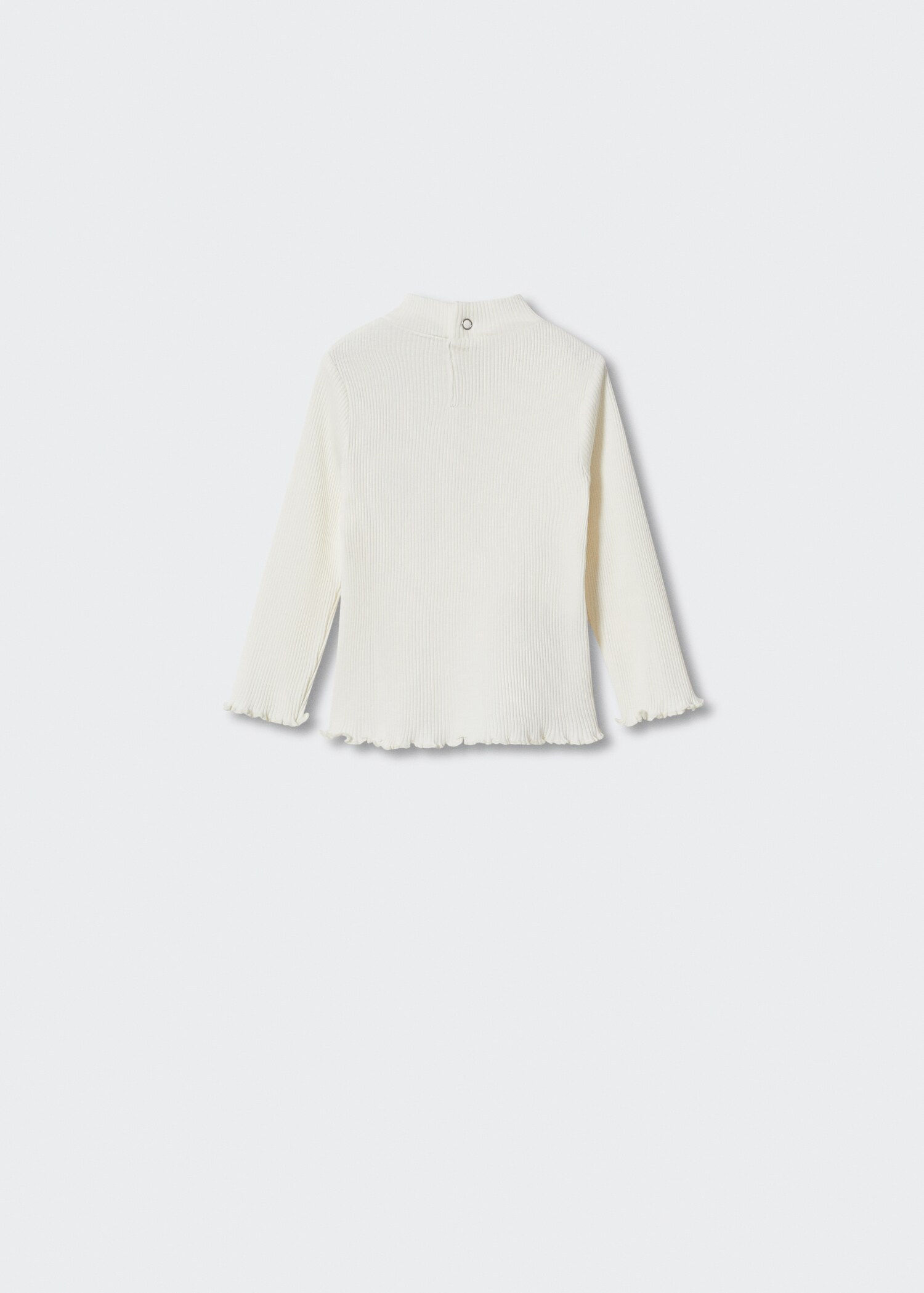 Ribbed high neck t-shirt - Reverse of the article
