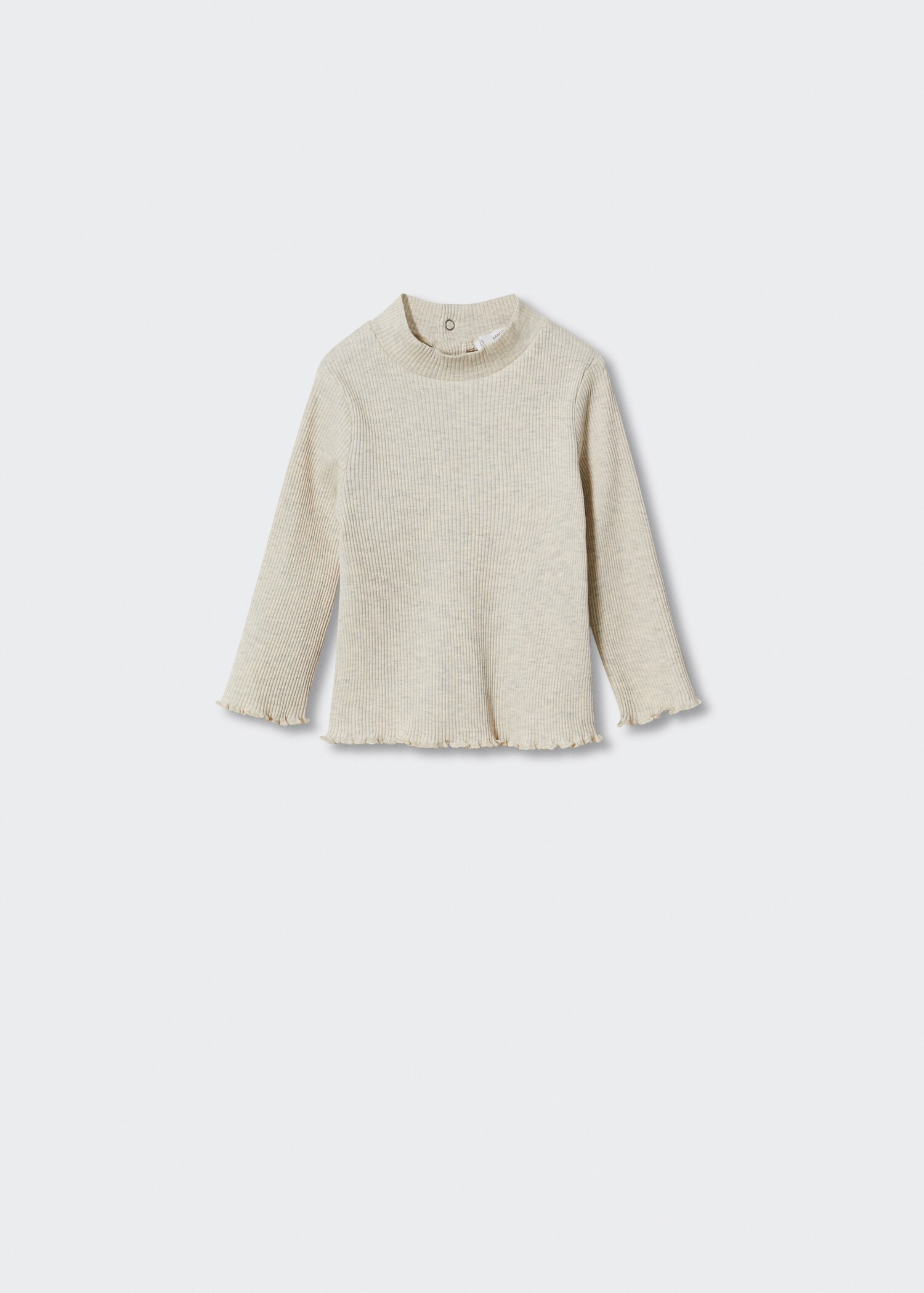 Ribbed high neck t-shirt - Article without model