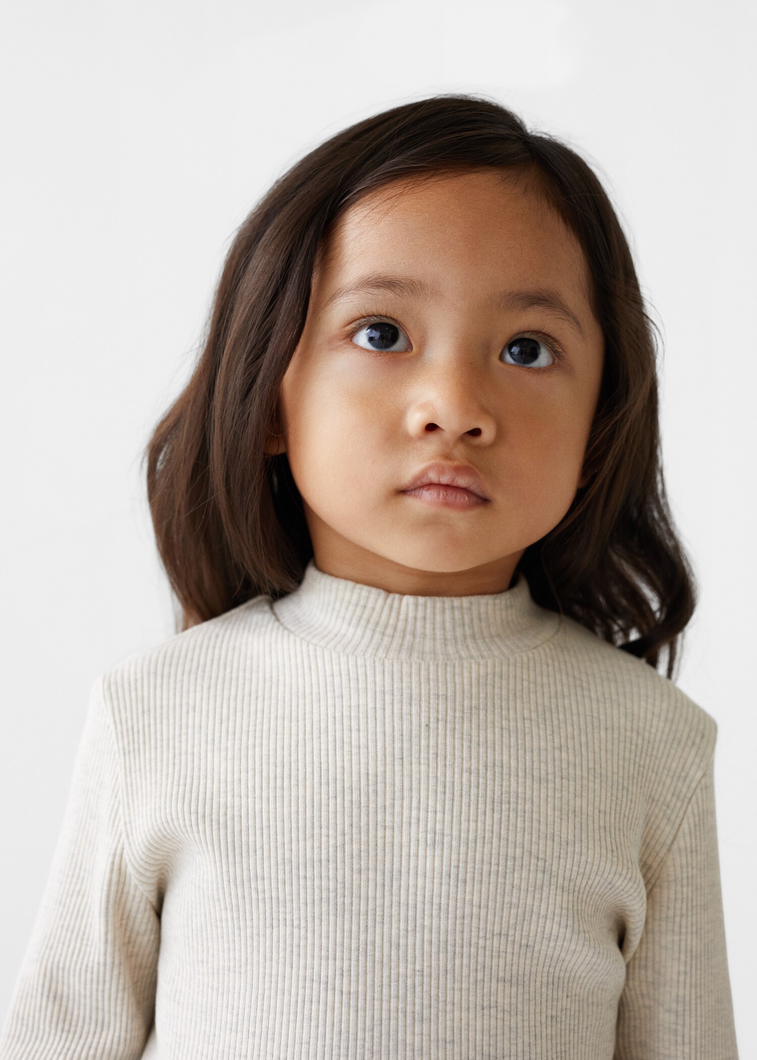 Ribbed high neck t-shirt - Details of the article 1