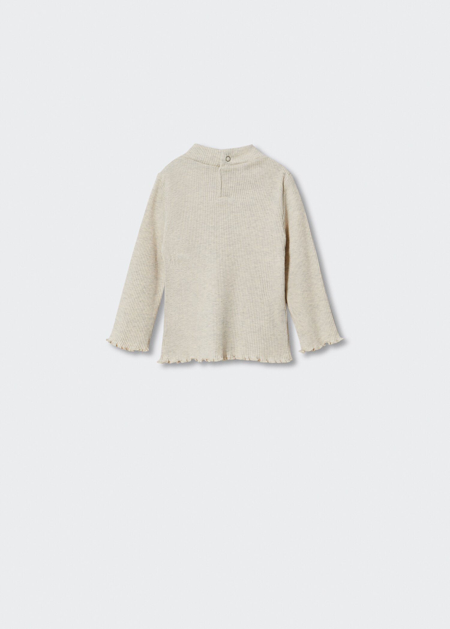 Ribbed high neck t-shirt - Reverse of the article