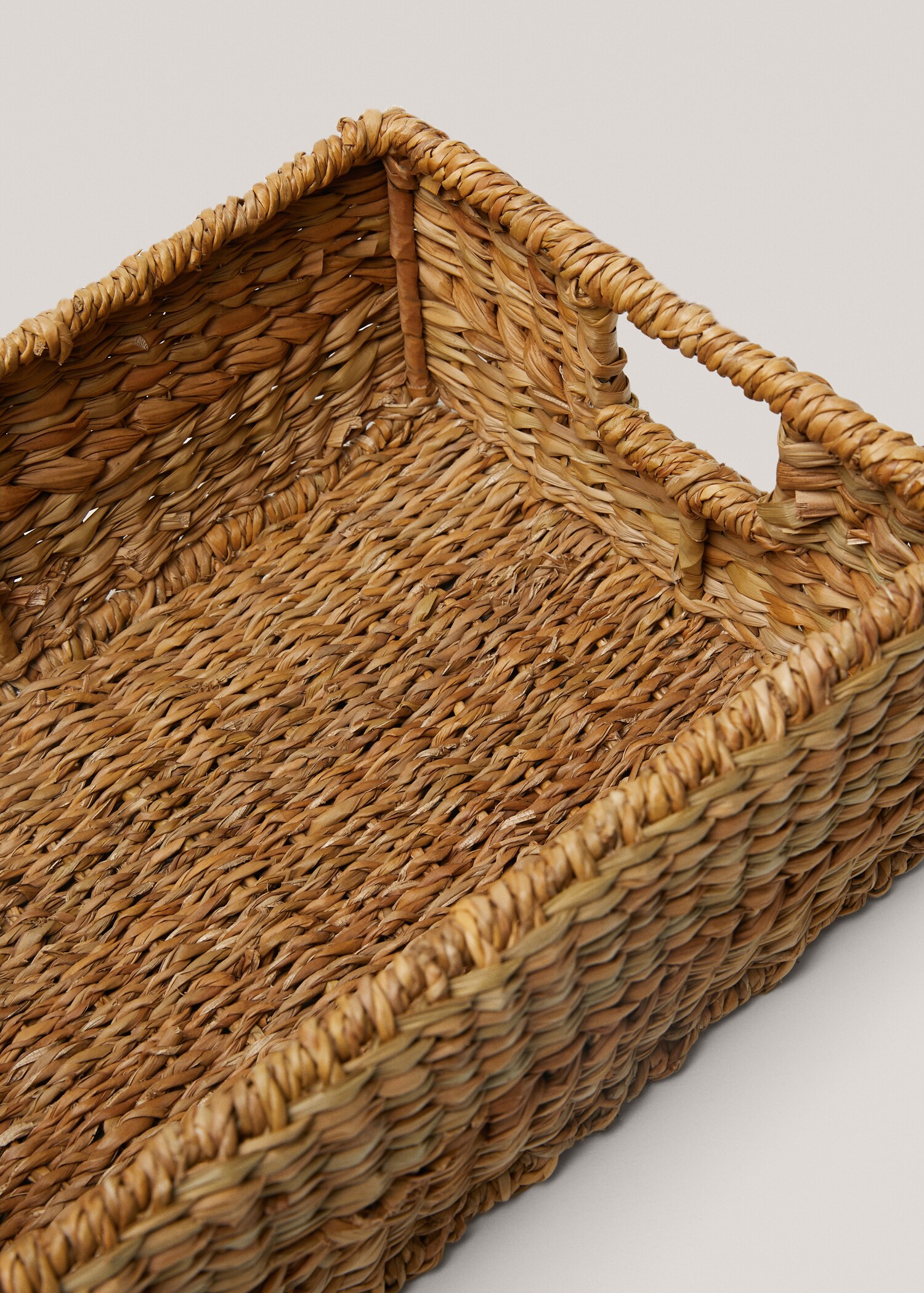 Rechteckiger Korb aus Naturfasern 35 x 25 x 13 cm - Detail des Artikels 2