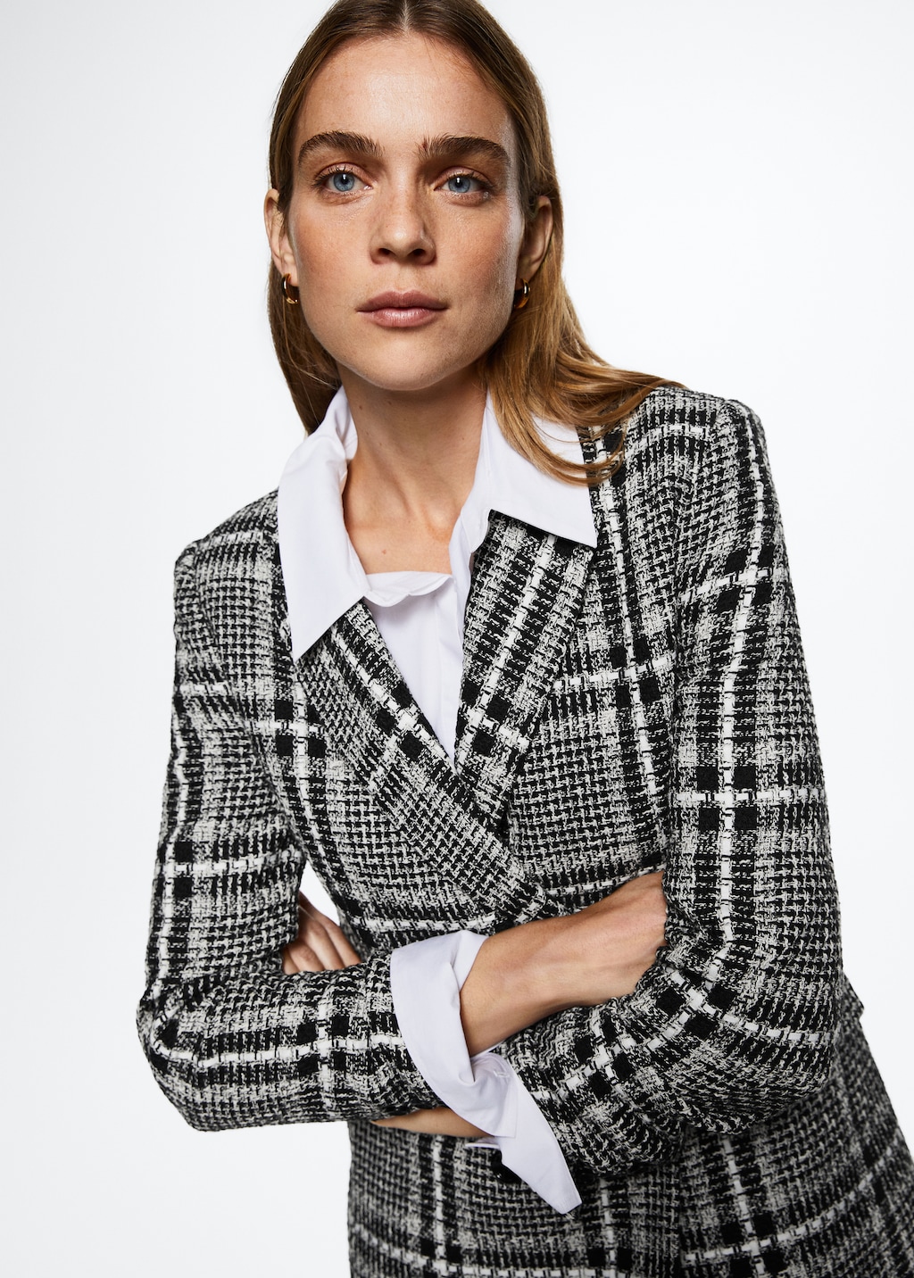 Veste tweed carreaux femme new arrivals