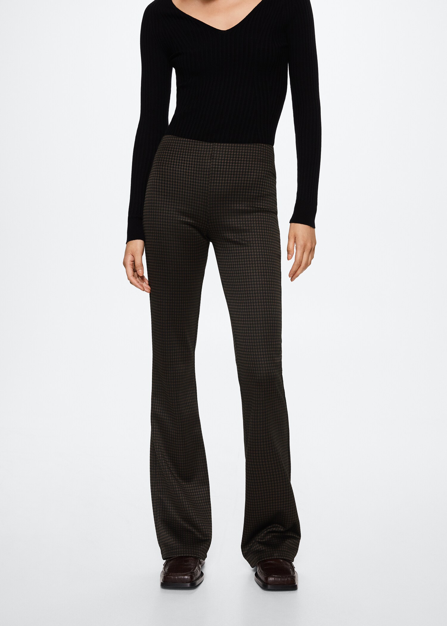 Printed flared trousers - Medium plane