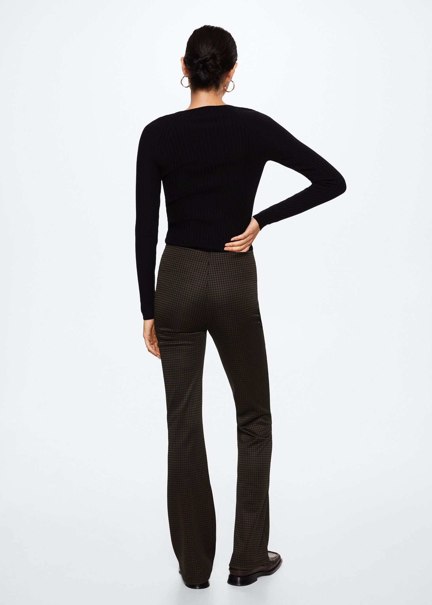 Printed flared trousers - Reverse of the article