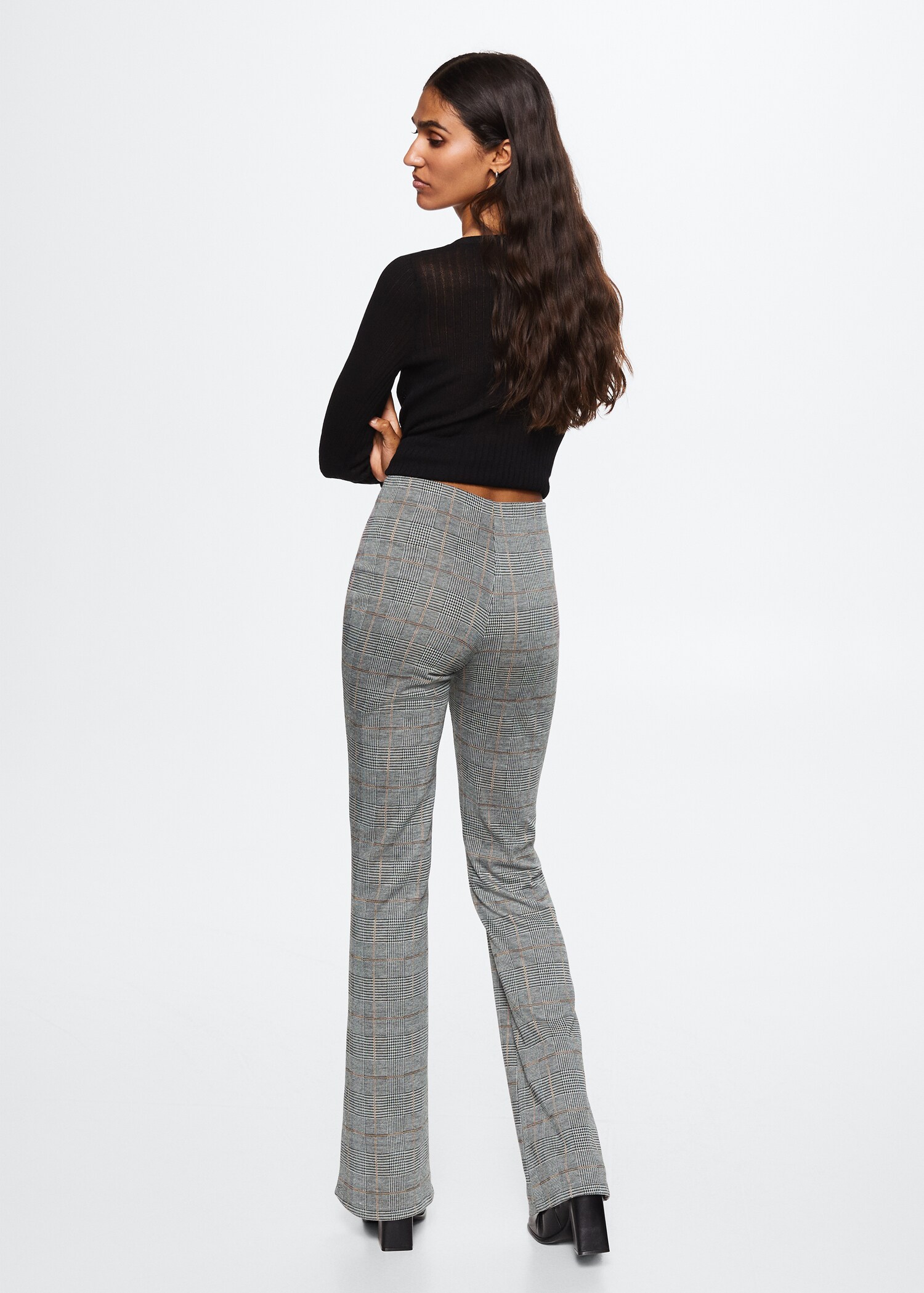 Printed flared trousers - Reverse of the article