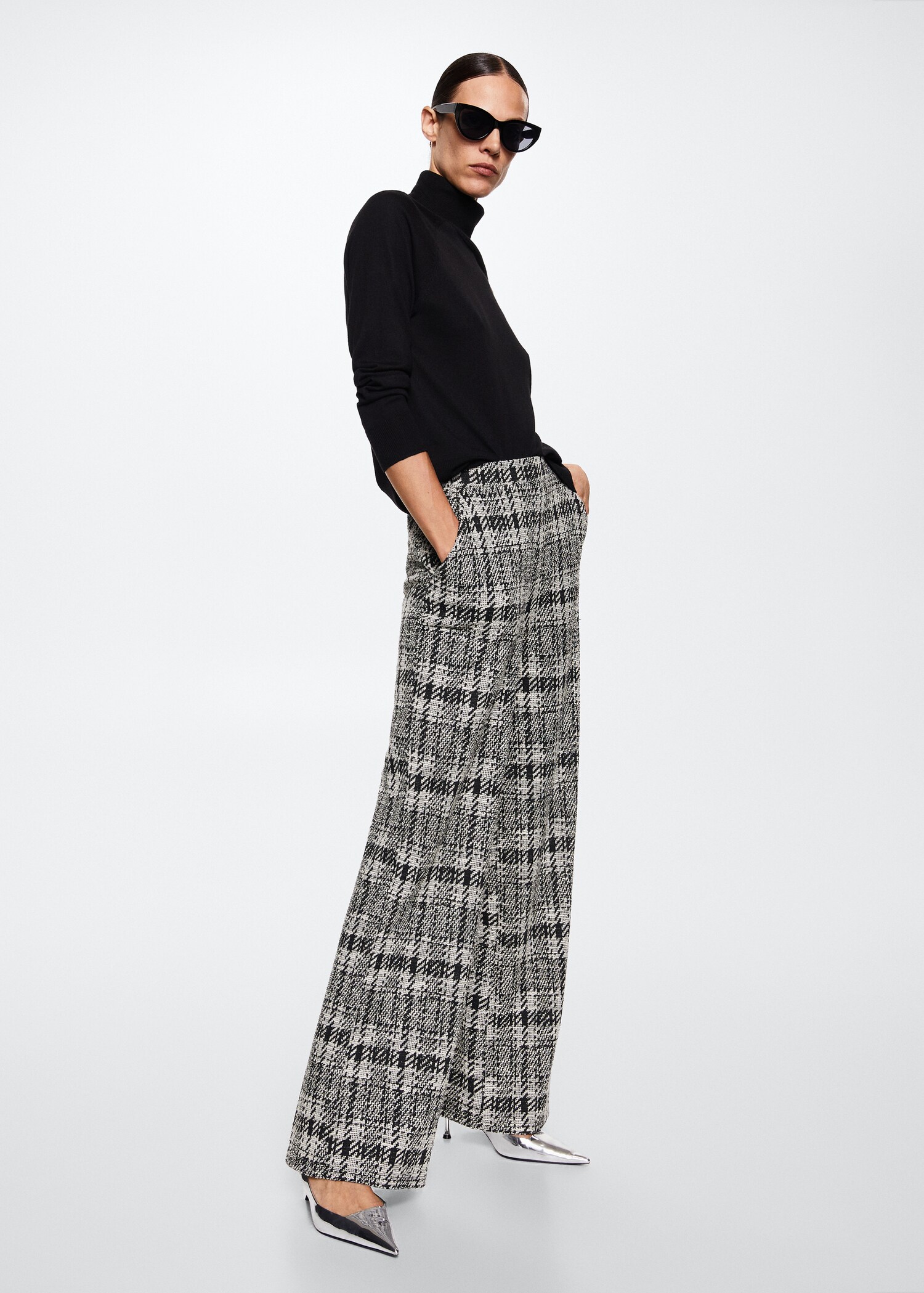 Pantalón tweed cuadros - Detalle del artículo 2