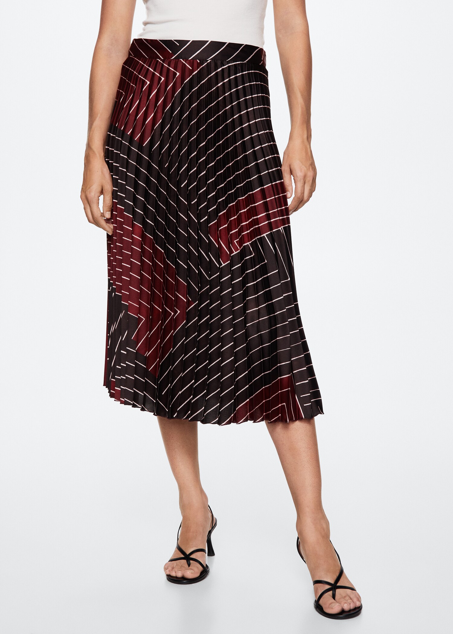 Printed pleated skirt - Medium plane