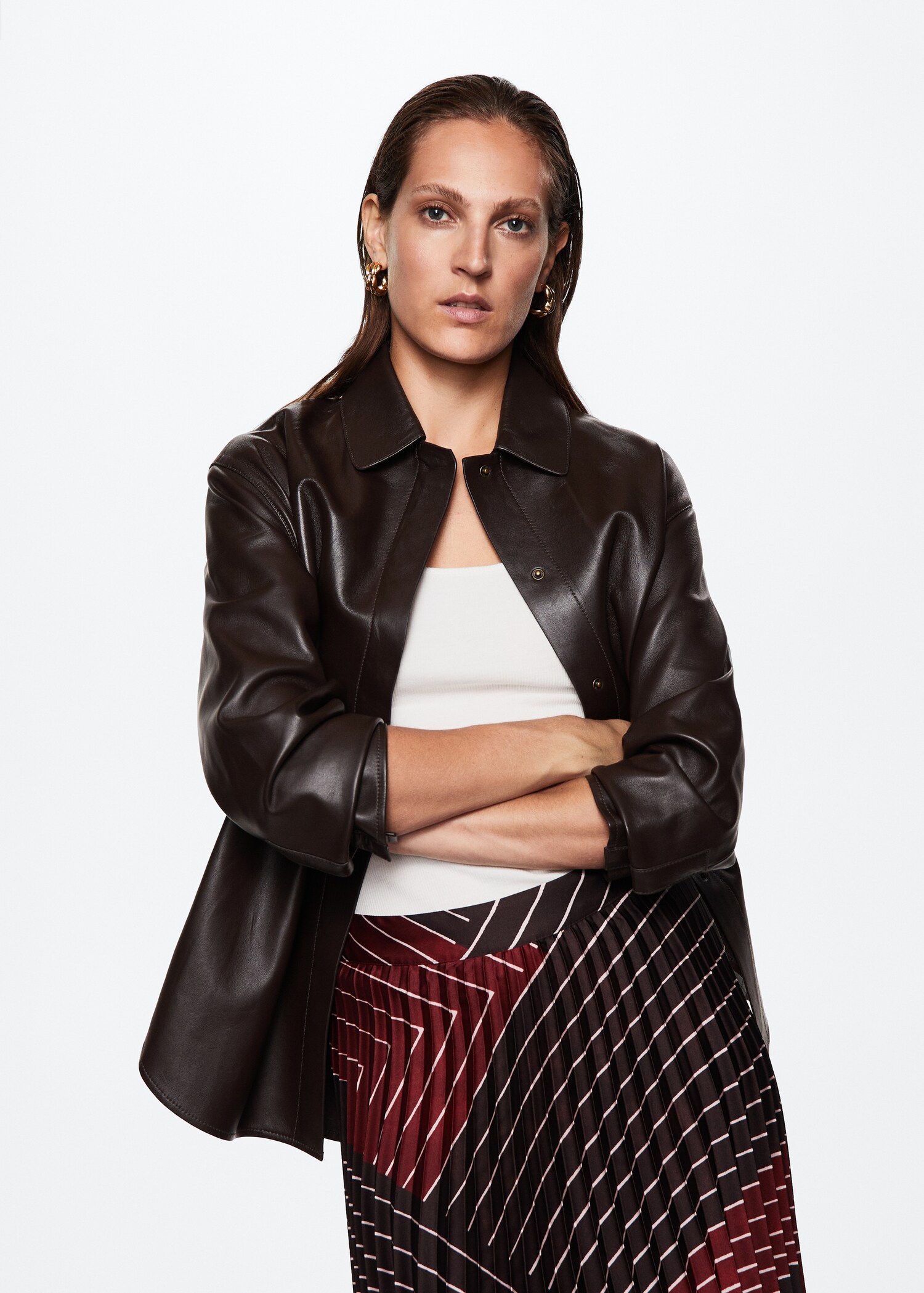Printed pleated skirt - Details of the article 4