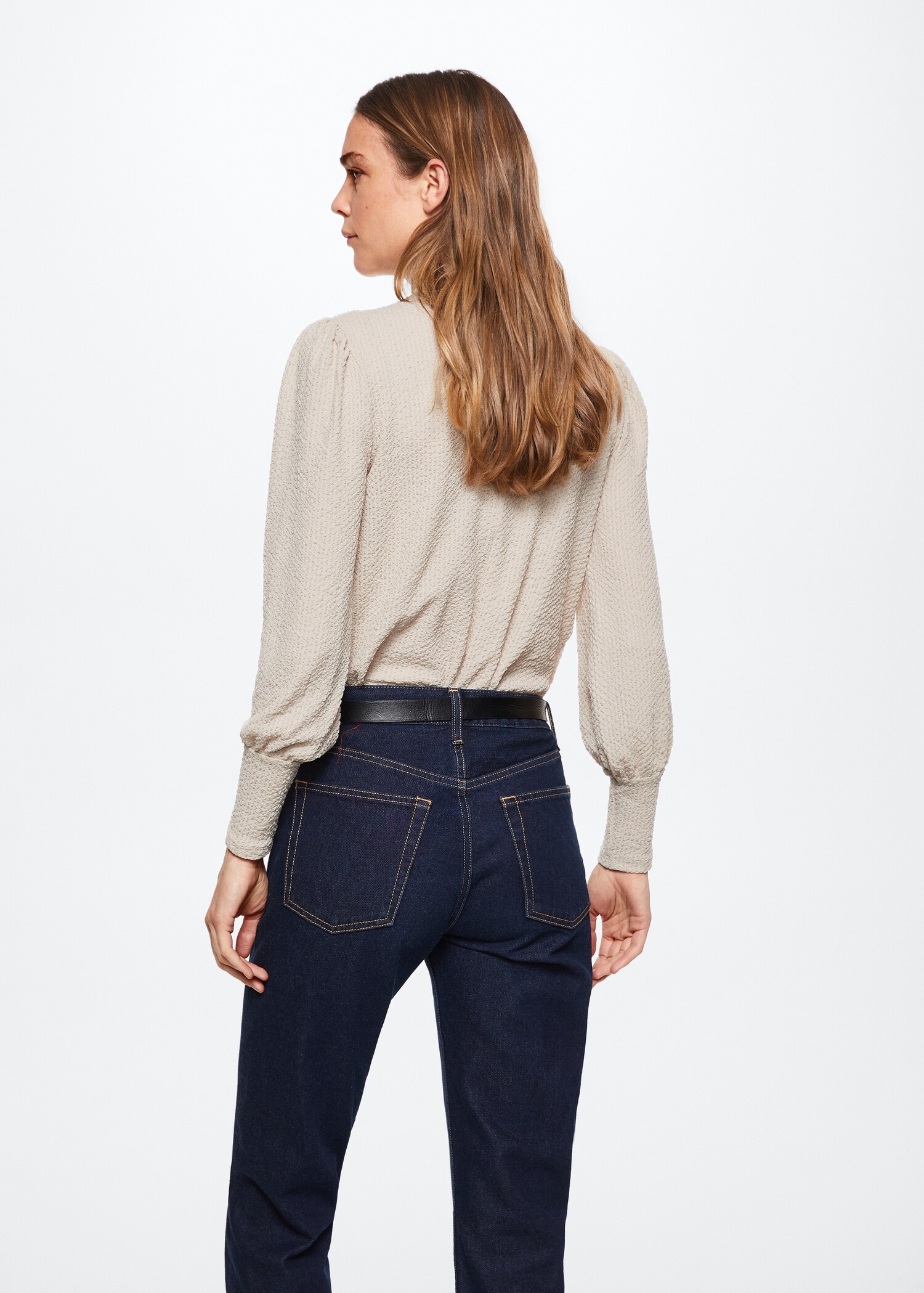 Blusa fluida textura - Reverso del artículo