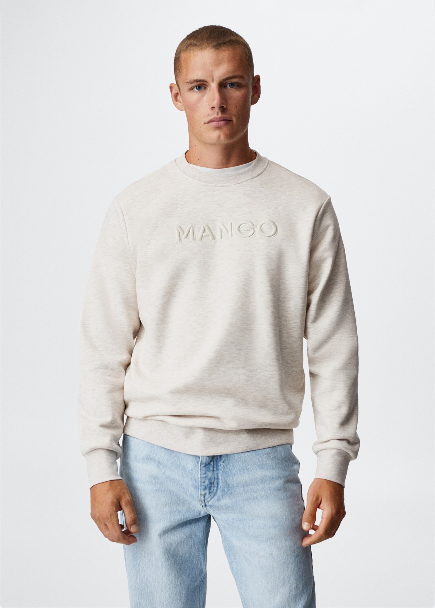 Baumwoll-Sweatshirt mit Logo - Mittlere Ansicht