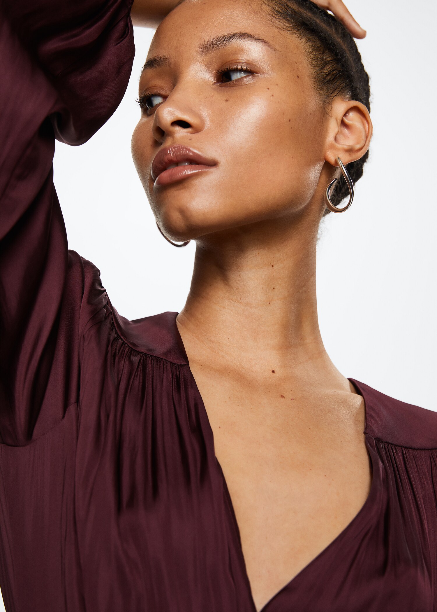Long satin jumpsuit - Details of the article 1