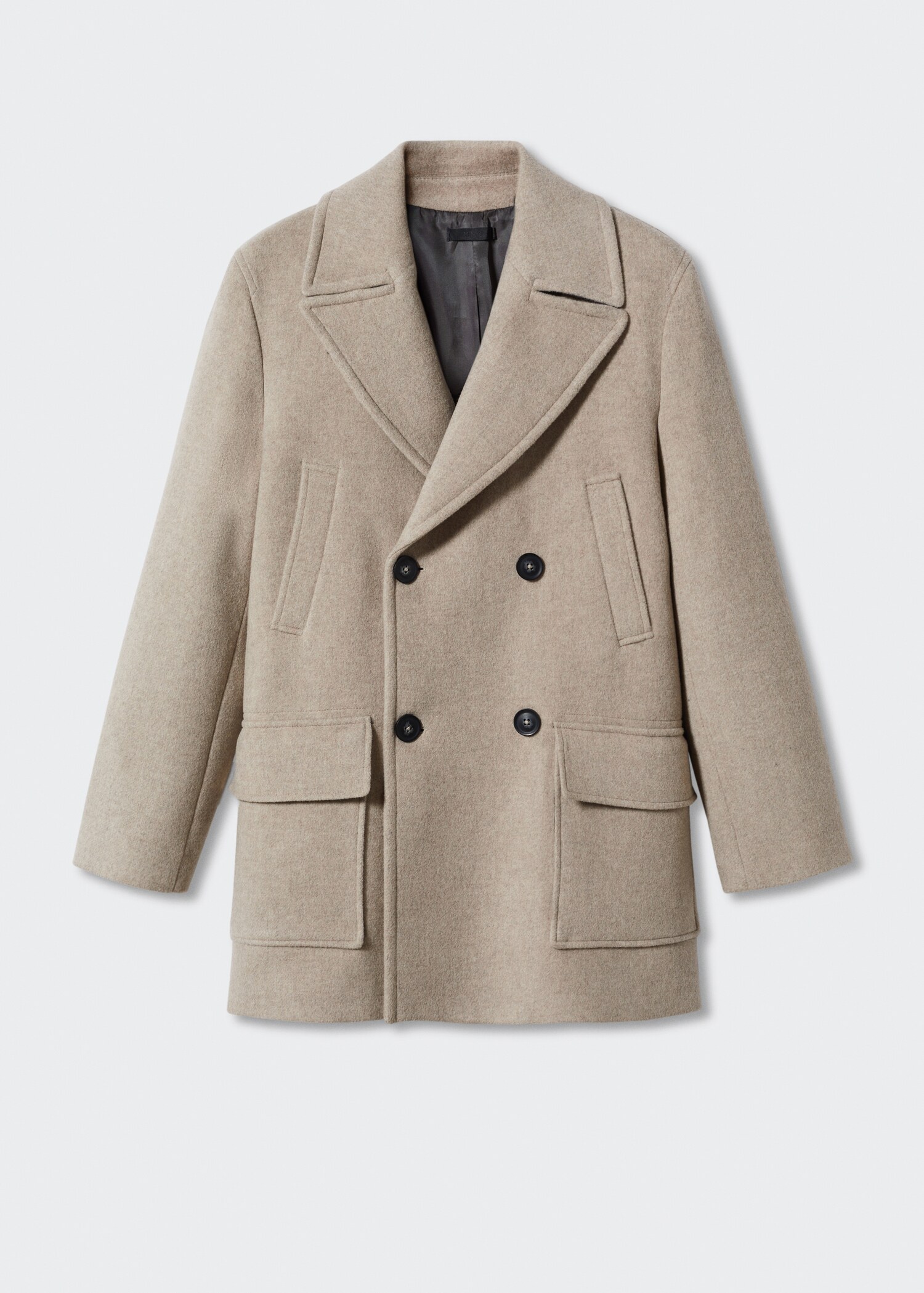 Wool double-breasted coat - Article without model