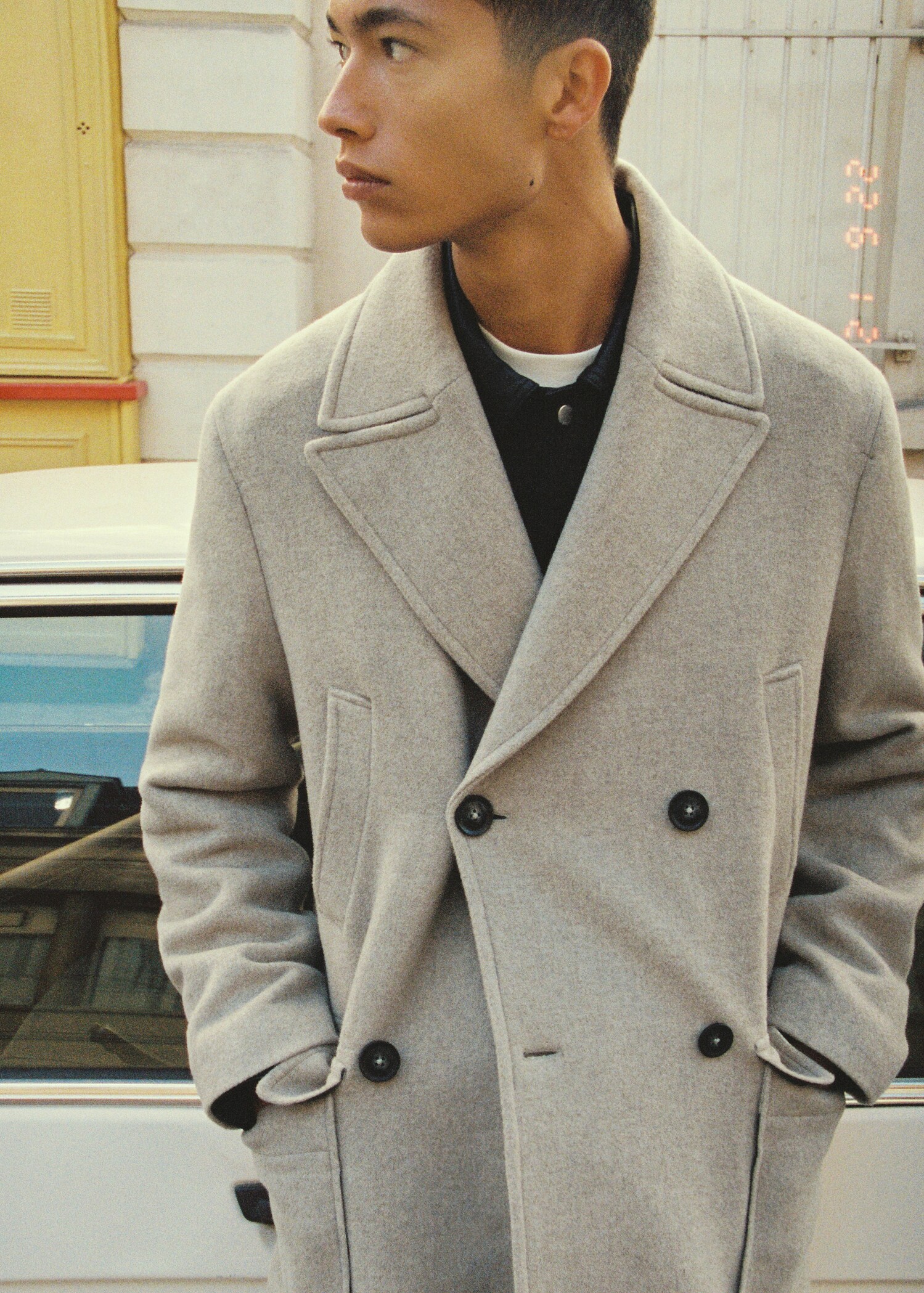 Wool double-breasted coat - Details of the article 5