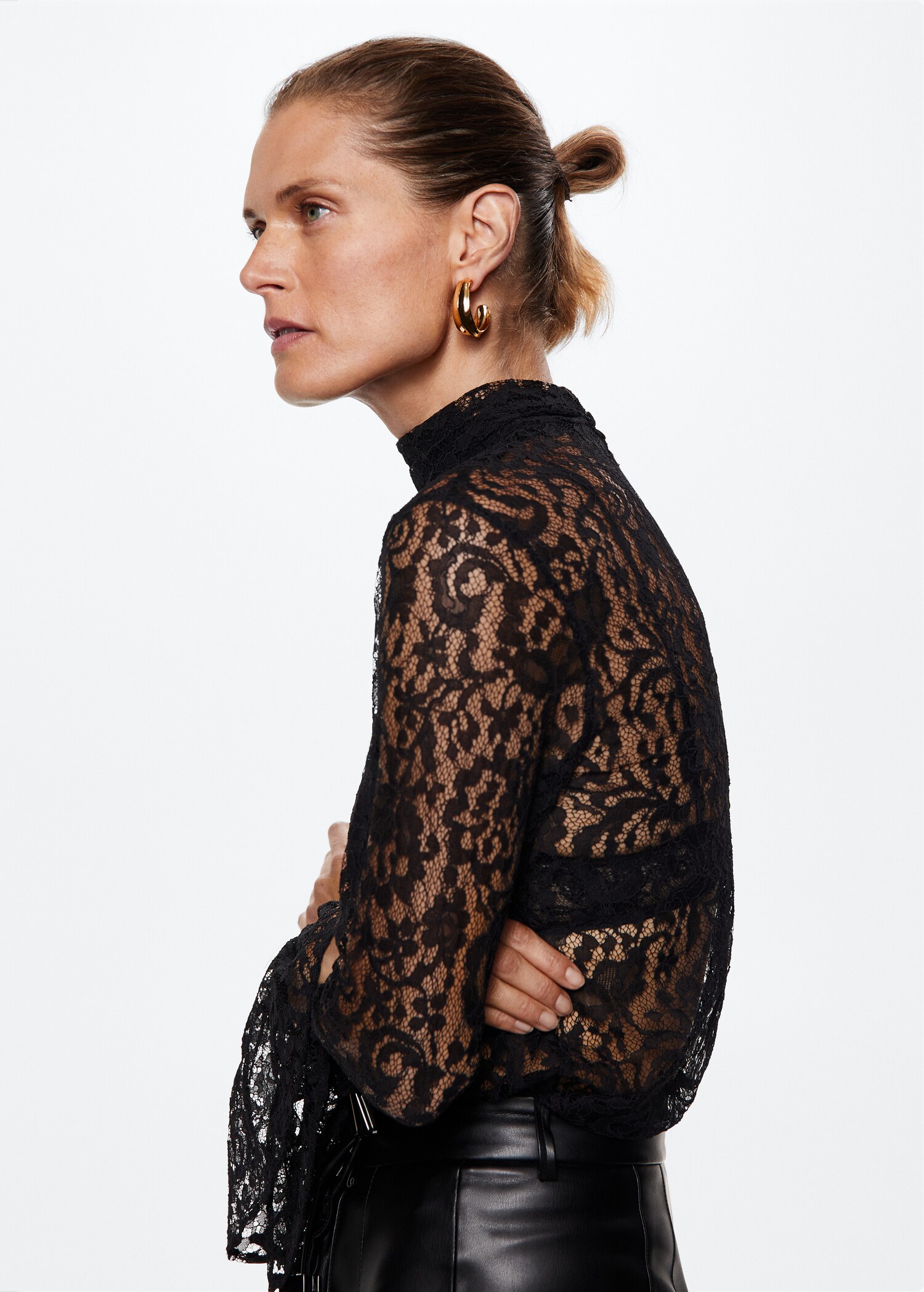 Guipur turtleneck blouse - Details of the article 4
