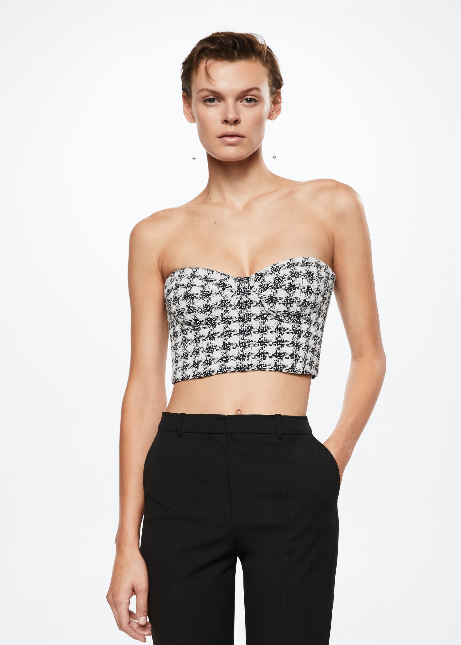 Houndstooth corset top - Medium plane