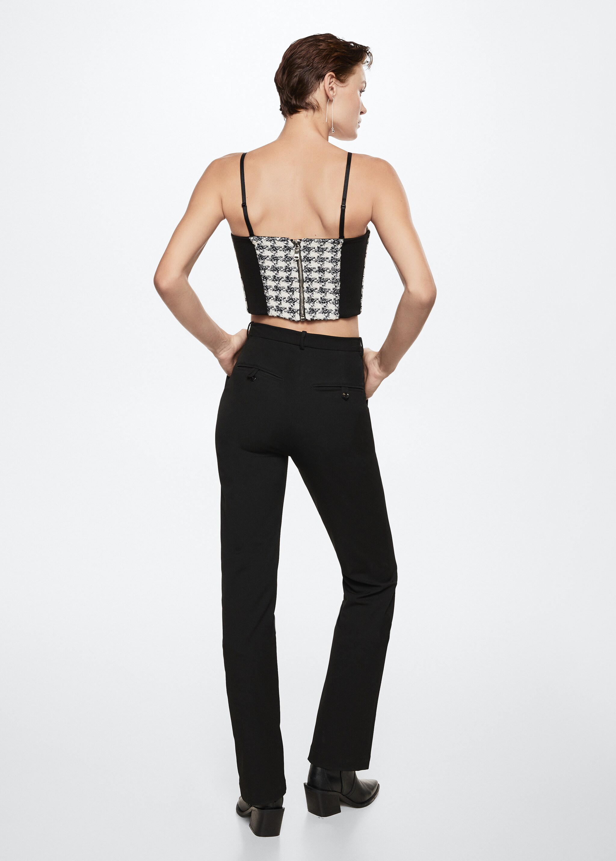 Houndstooth corset top - Reverse of the article