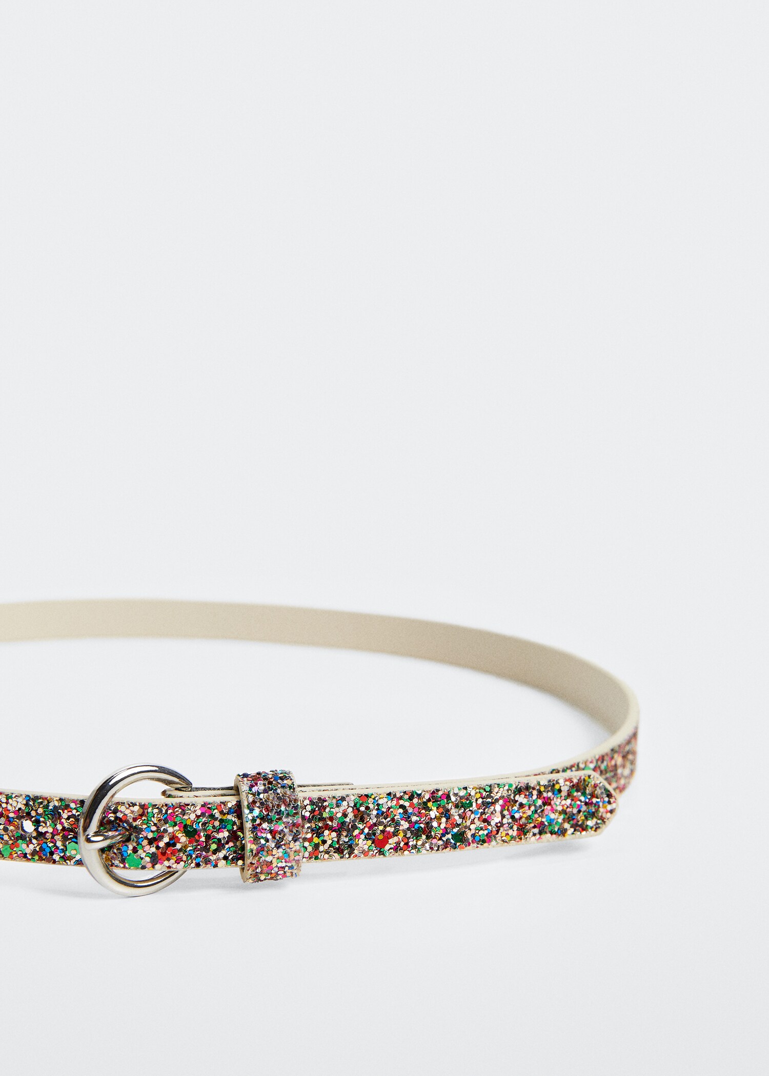 Glossed-effect appliqué belt - Medium plane