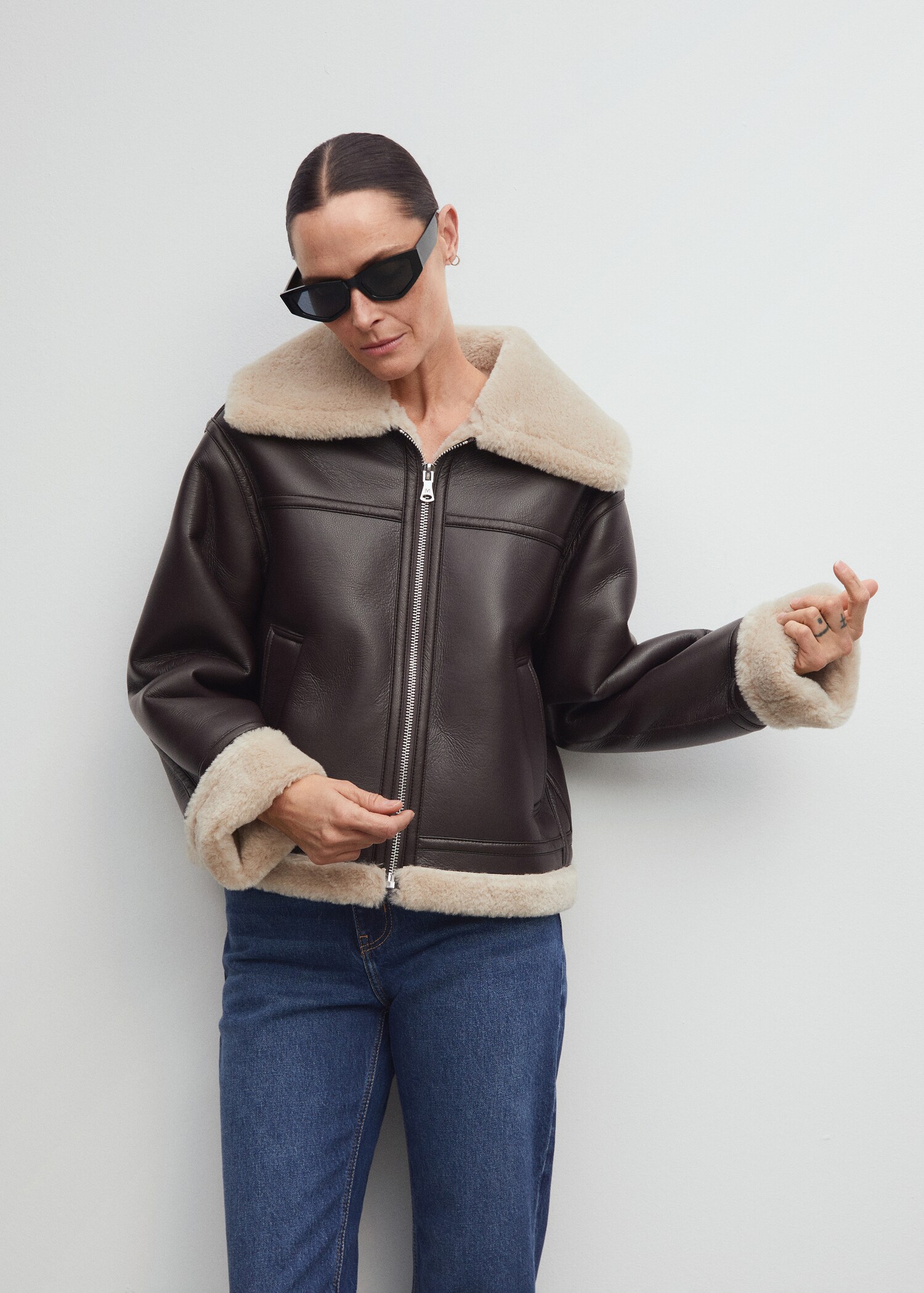 Faux shearling-lined jacket - Details of the article 6