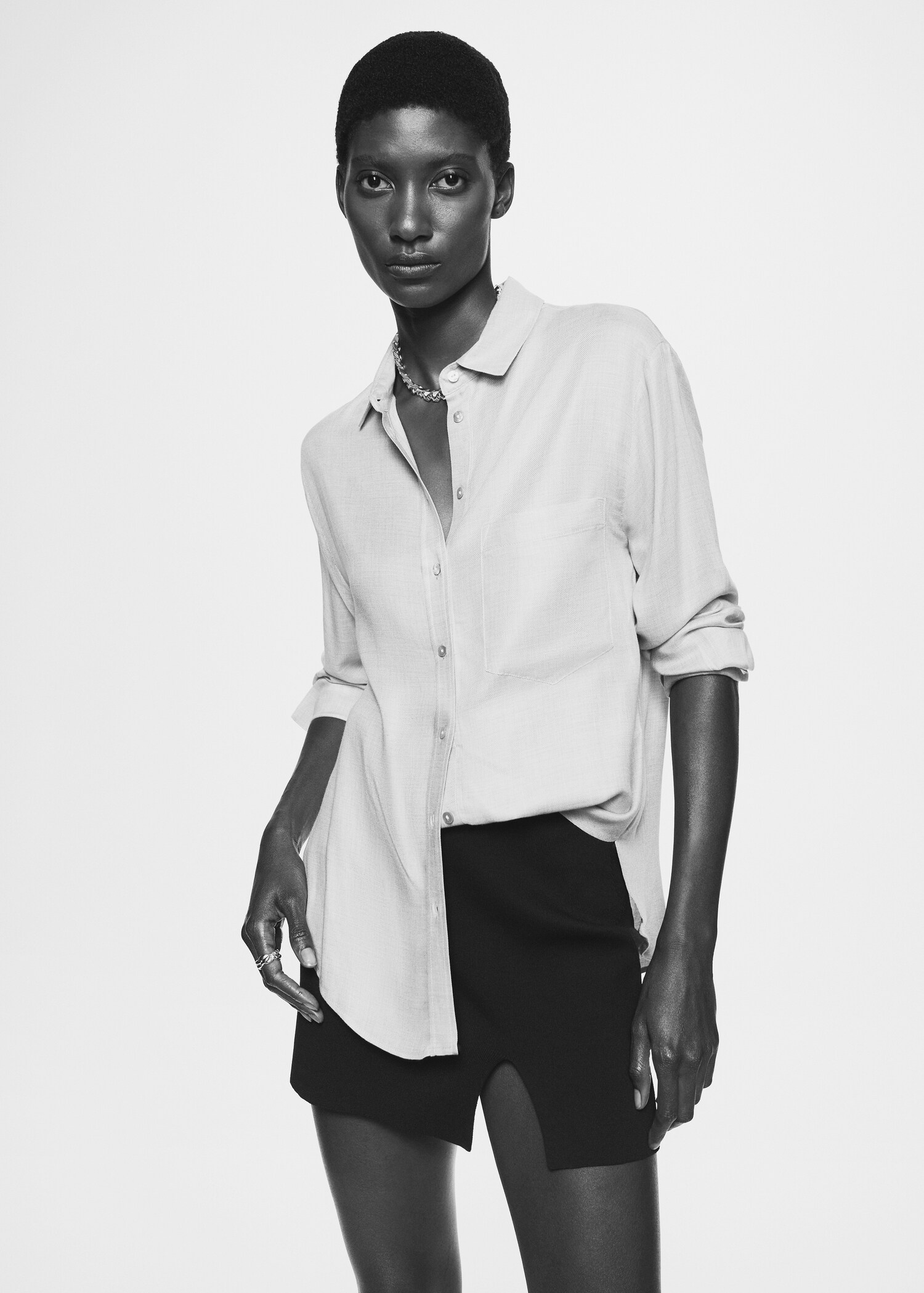 Chemise boutons nacre - Plan moyen