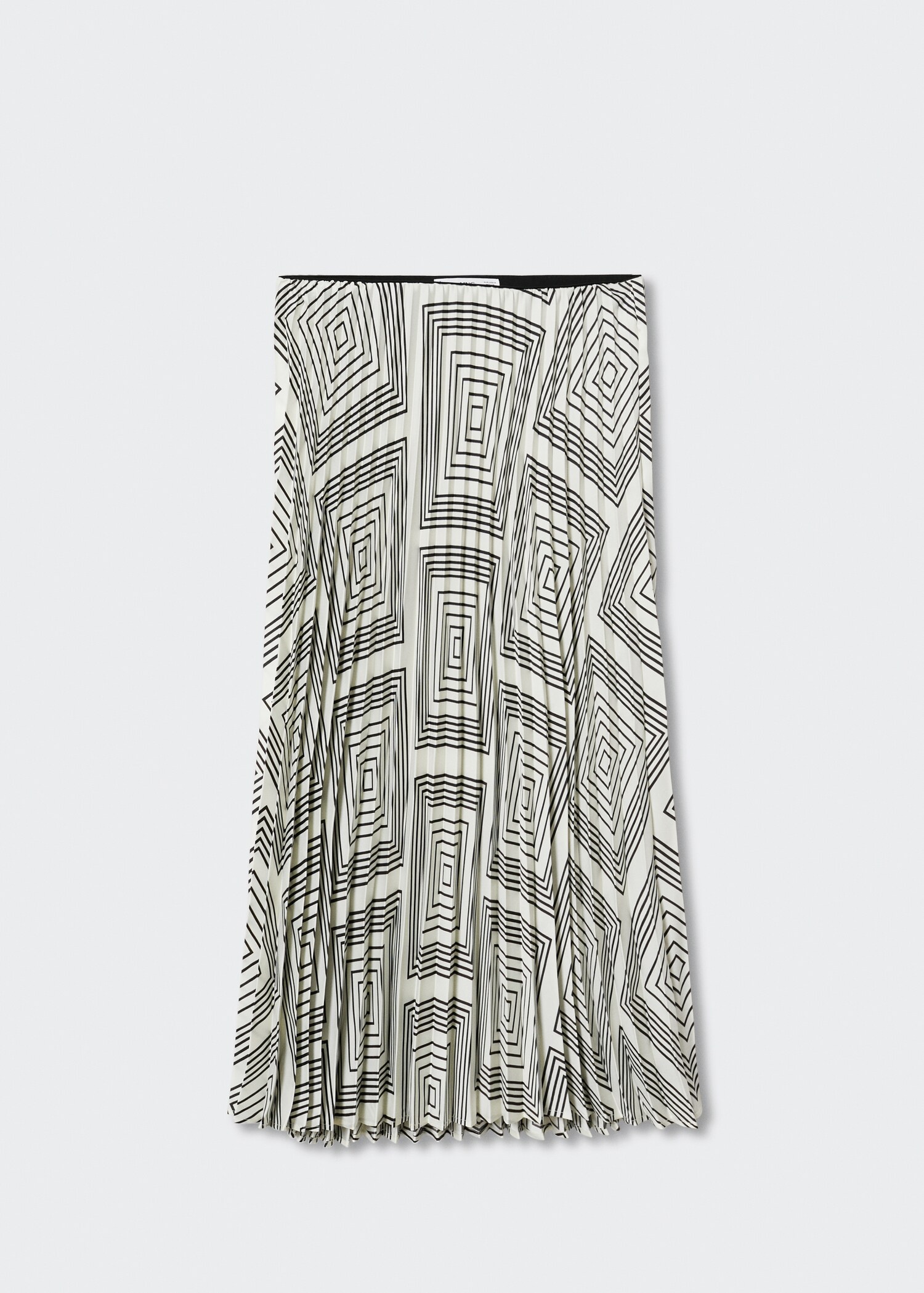 Plissérok met geometrische print - Artikel zonder model
