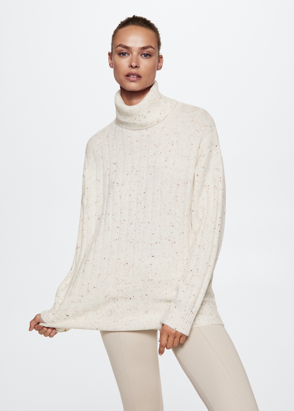 Fleece turtleneck sweater