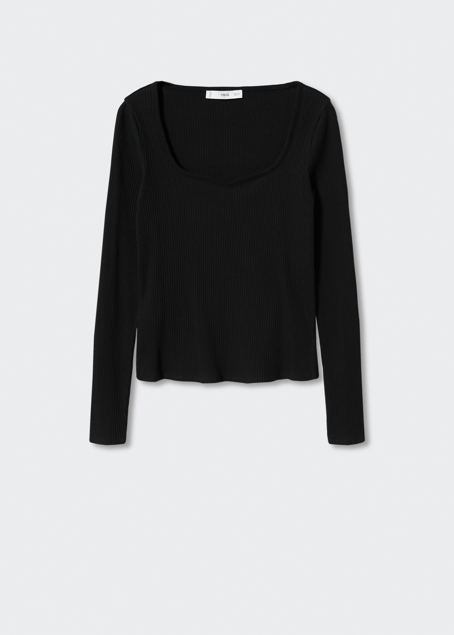 Camiseta canalé escote cuadrado - Artículo sin modelo