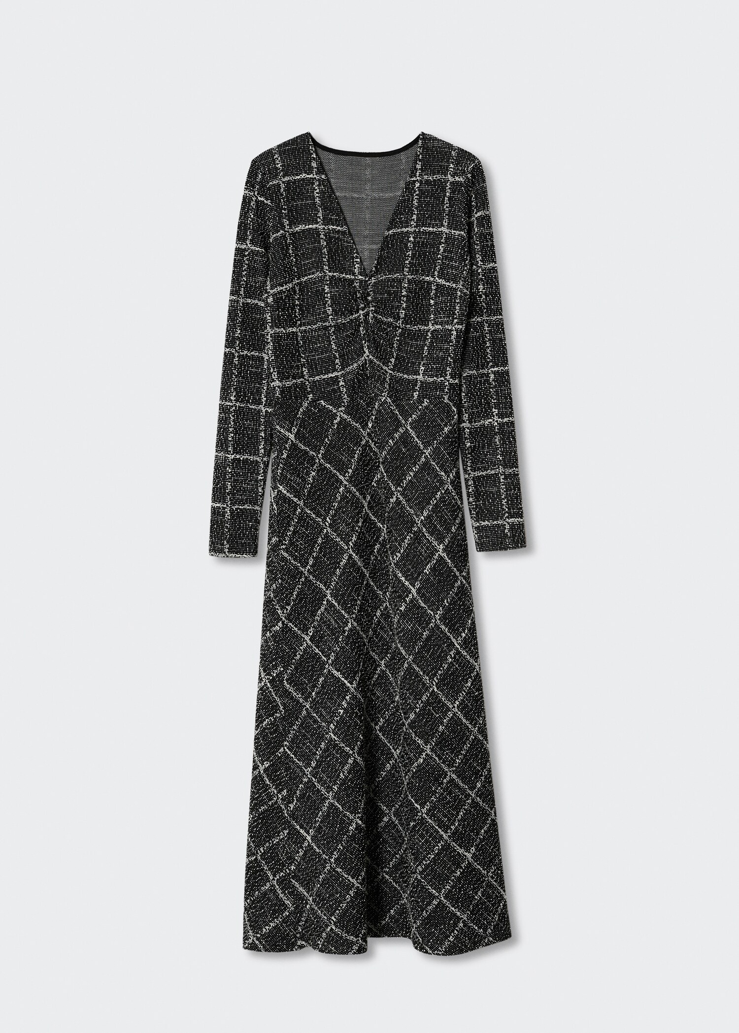 Check knit dress - Article without model