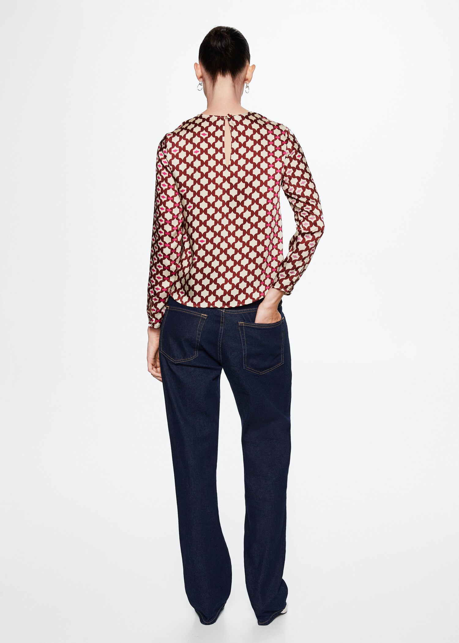 Satin print blouse - Reverse of the article