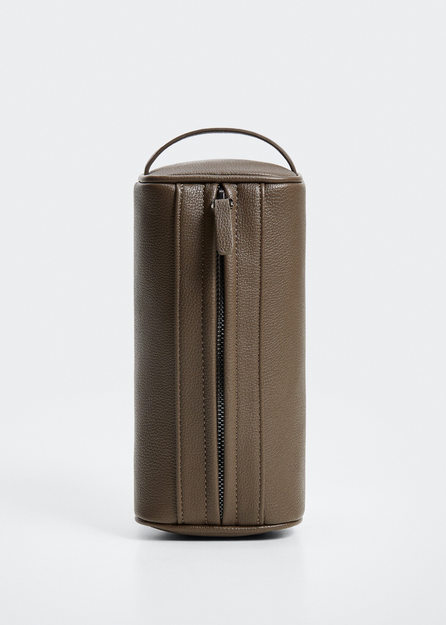 Leather-effect toiletry bag - Medium plane