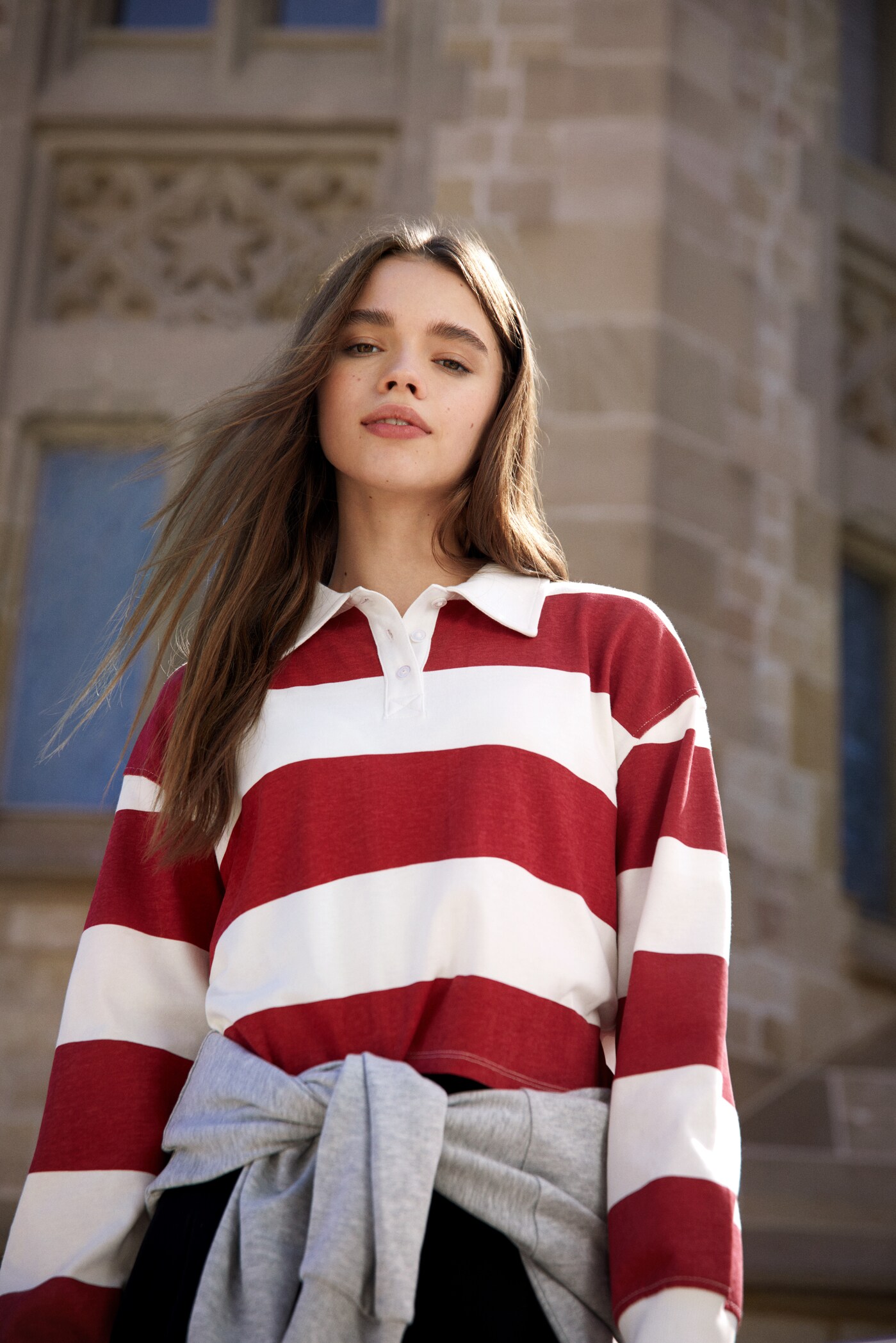 Striped cotton polo shirt - Details of the article 5