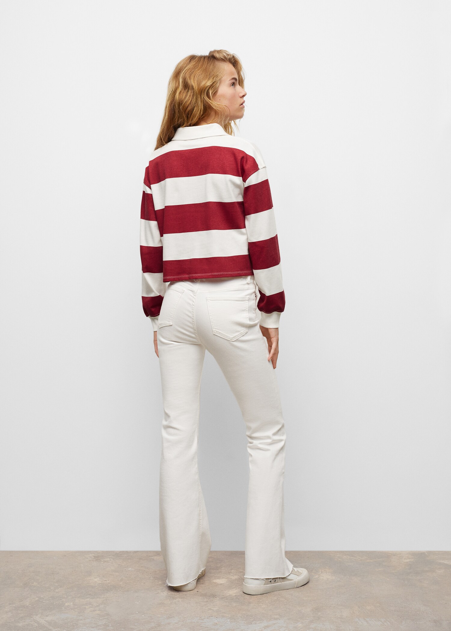 Striped cotton polo shirt - Reverse of the article
