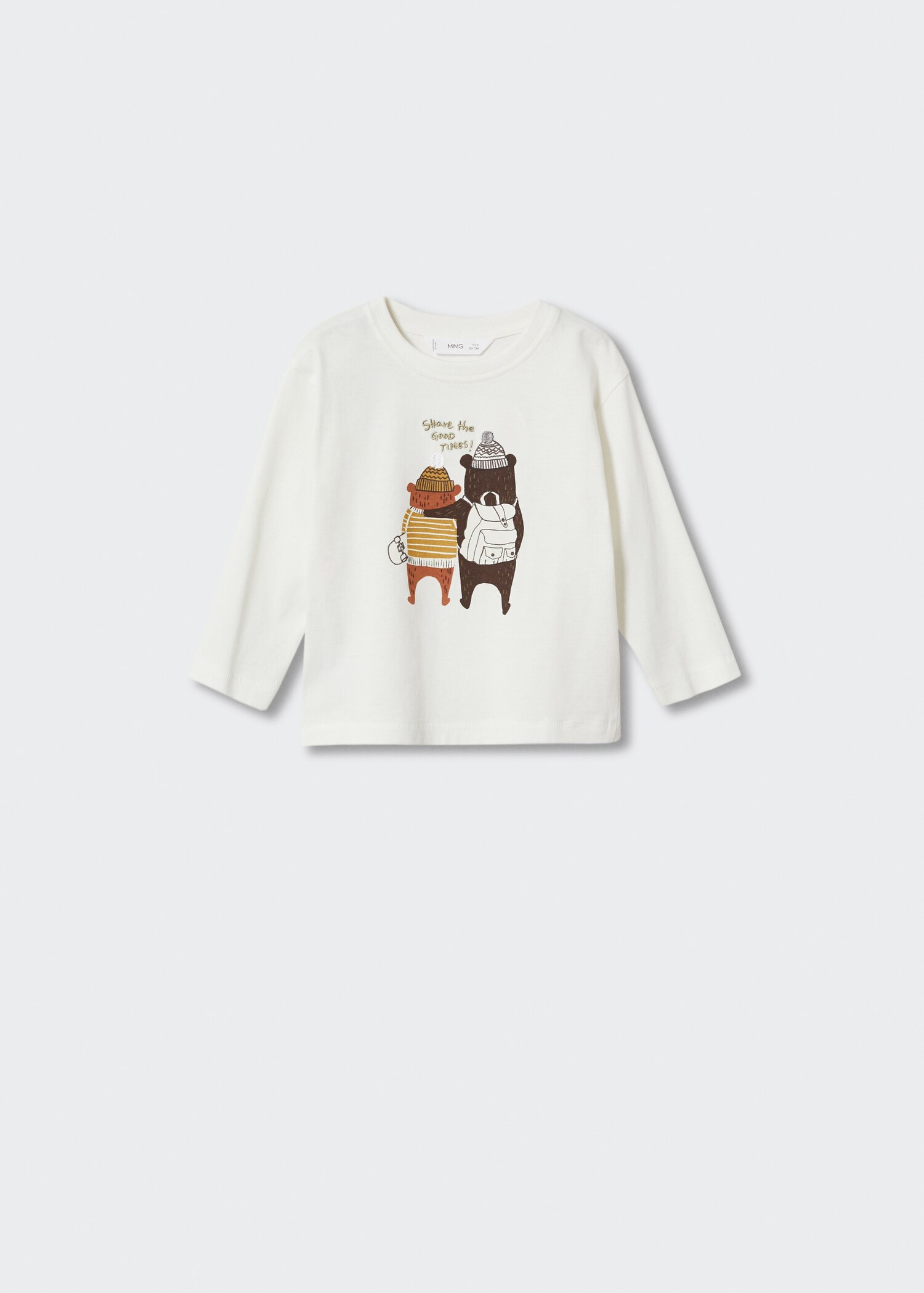 Bedrukt T-shirt met lange mouwen - Artikel zonder model