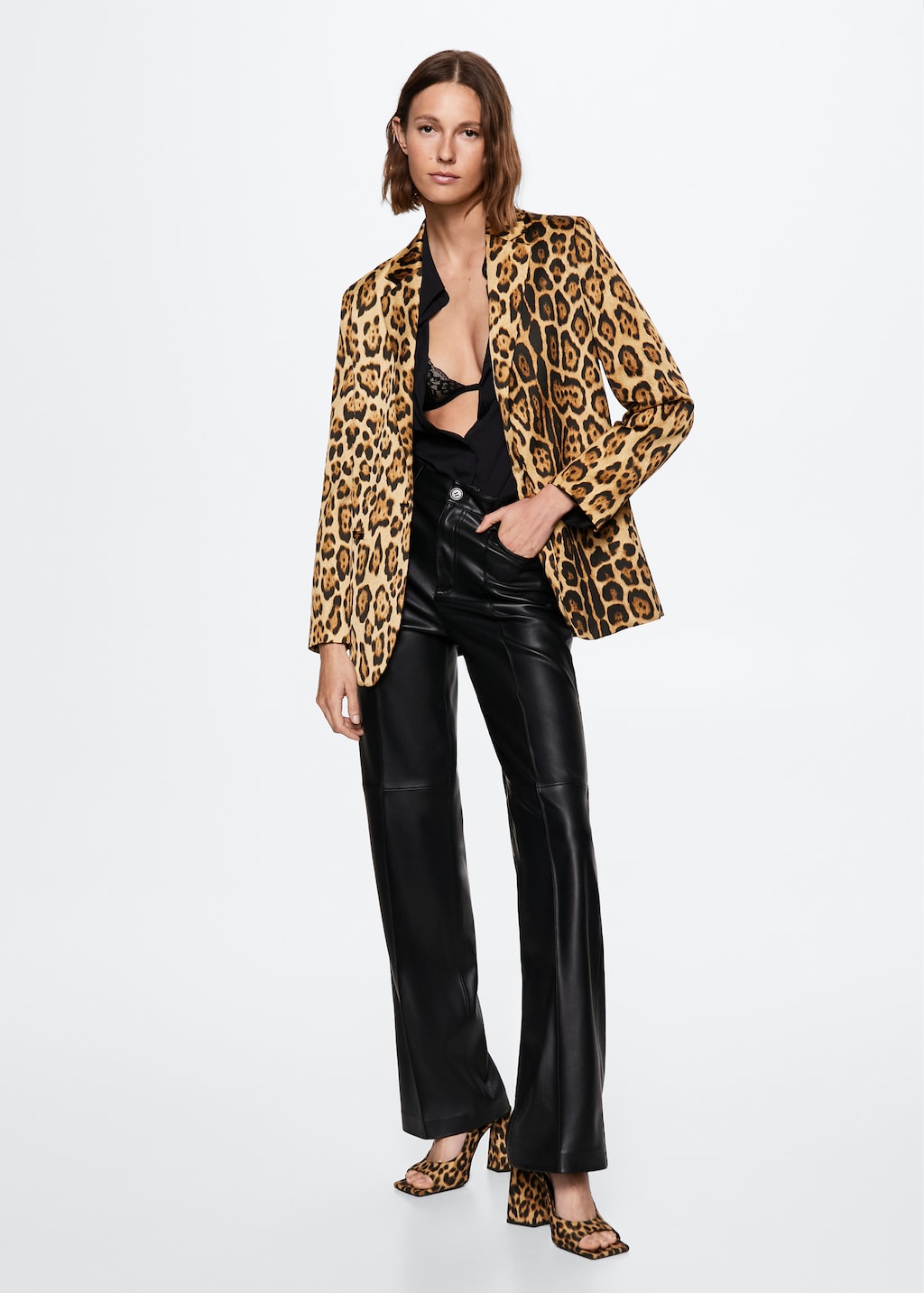 Leopard print suit jacket best sale