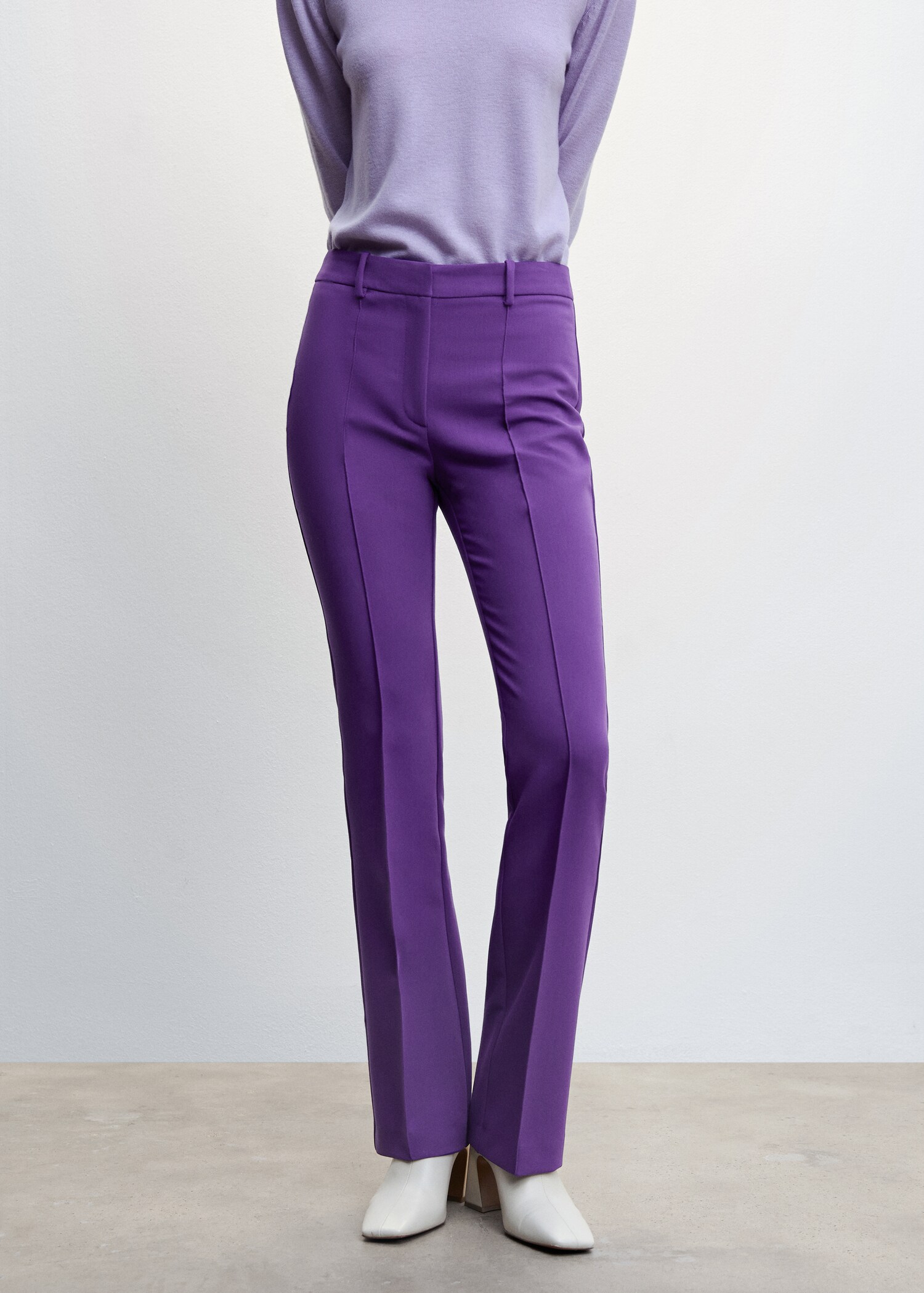 Straight suit pants - Medium plane