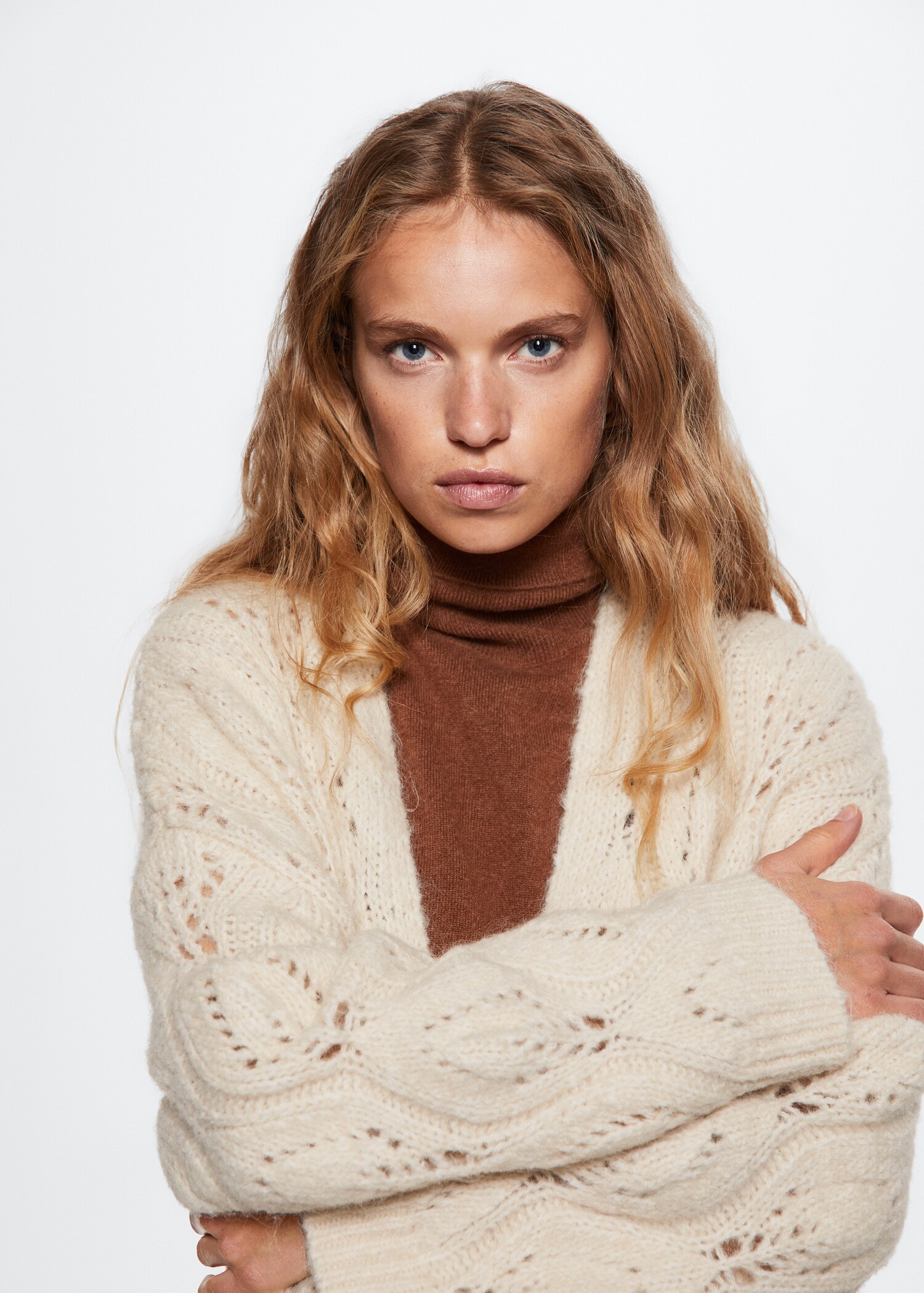 Cardigan long maille ajourée - Détail de l'article 1