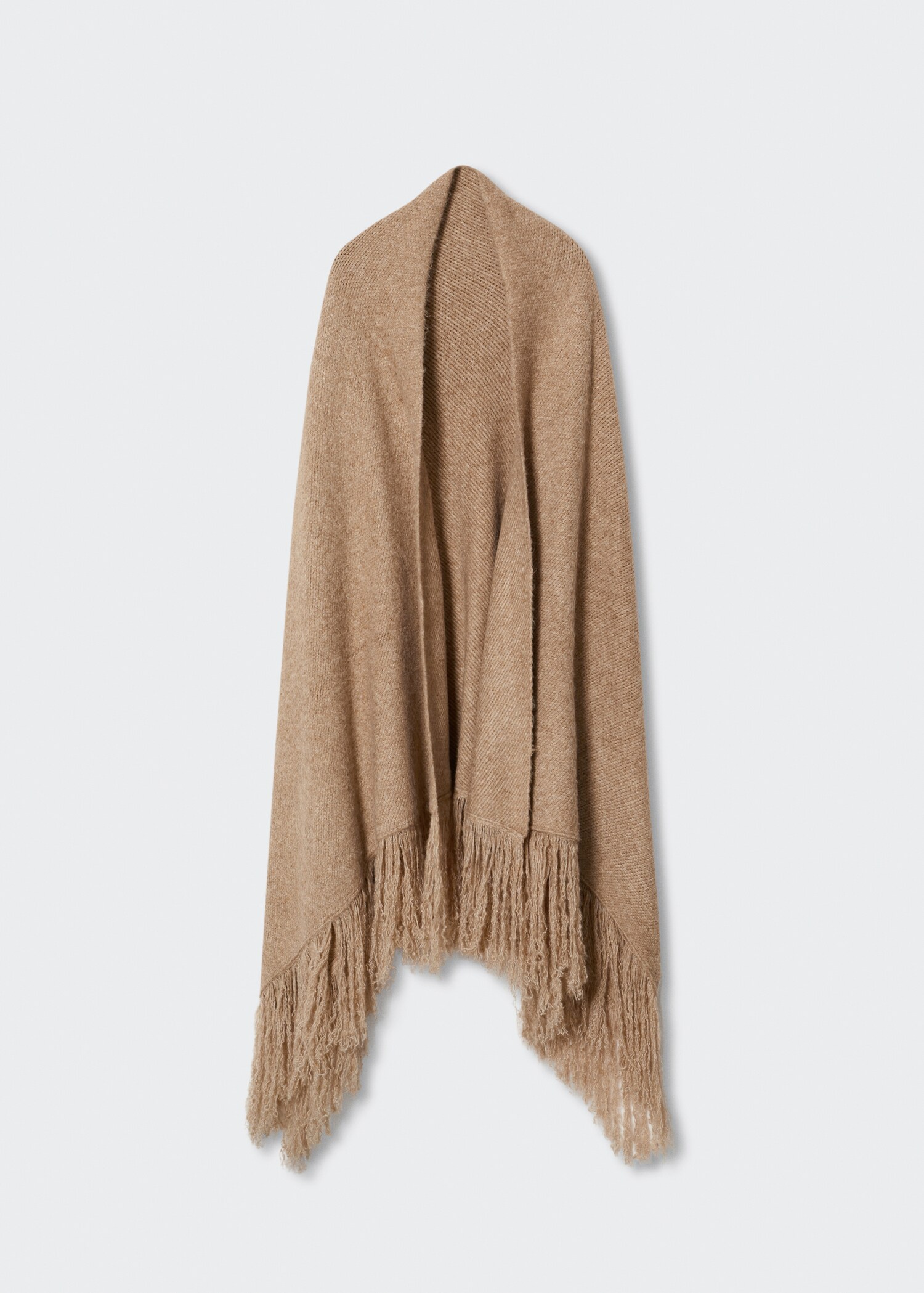 Fringe knit cape - Article without model
