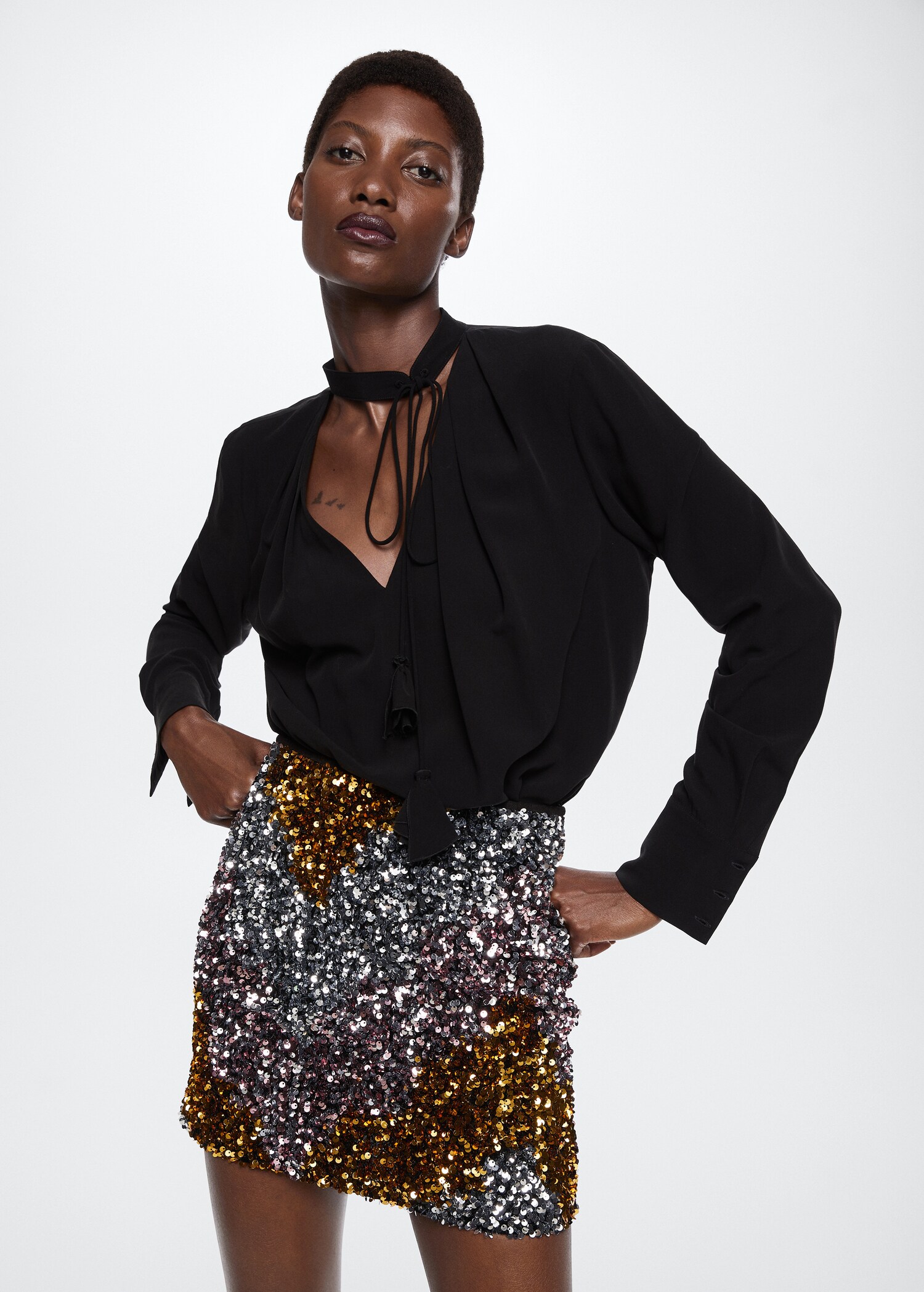 Sequin miniskirt - Medium plane