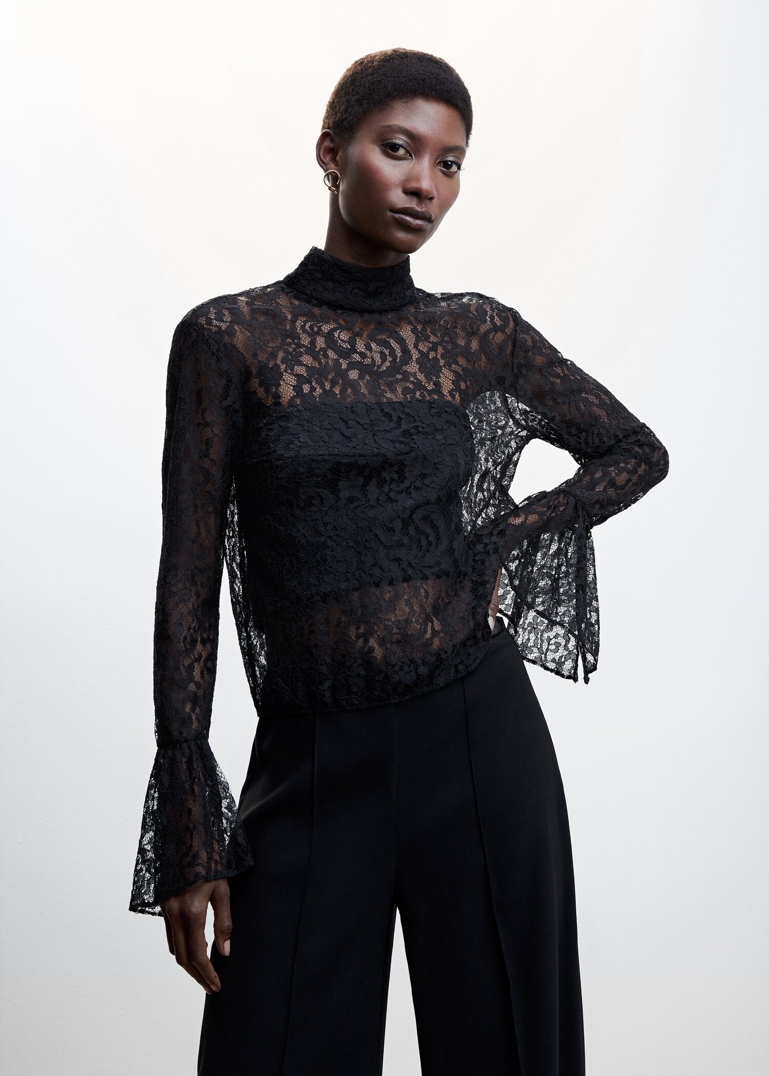Pantalon palazzo fluide - Plan moyen