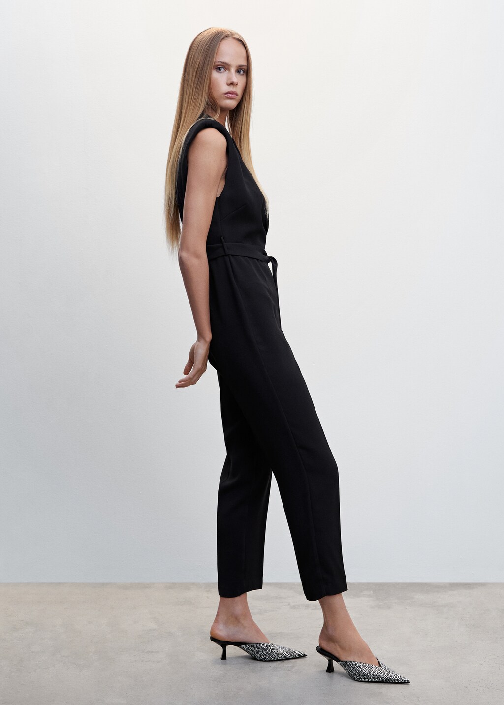 Mango wrap long jumpsuit clearance