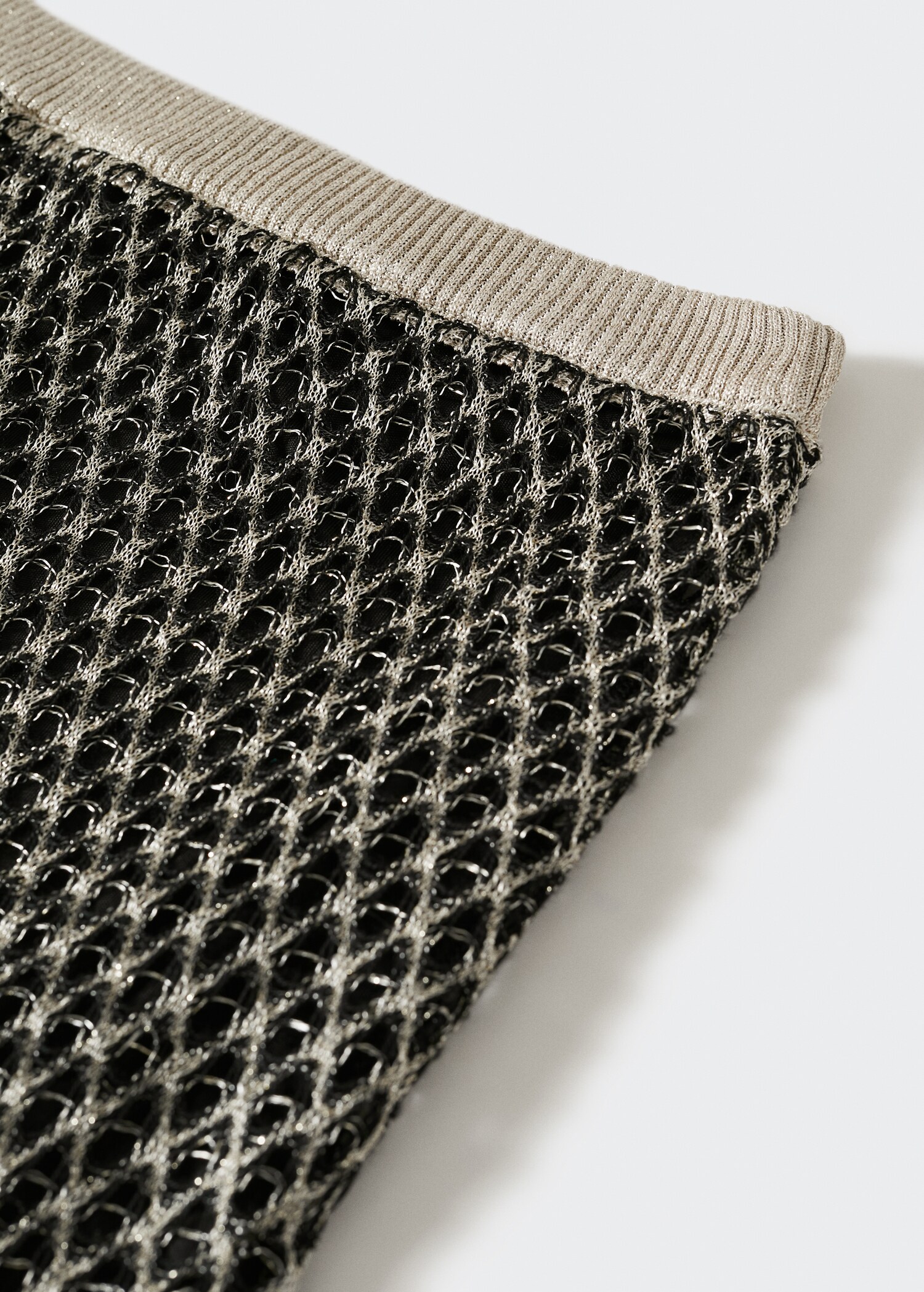 Openwork knitted lurex skirt - Details of the article 8