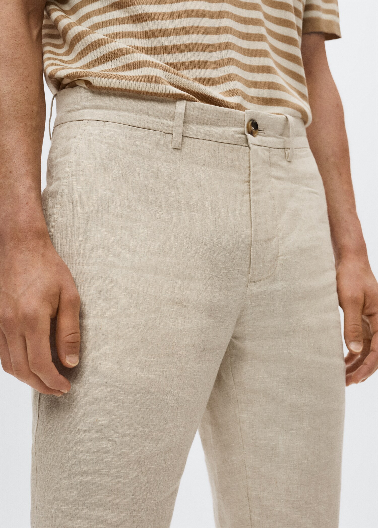 Pantalon lin slim fit - Détail de l'article 1